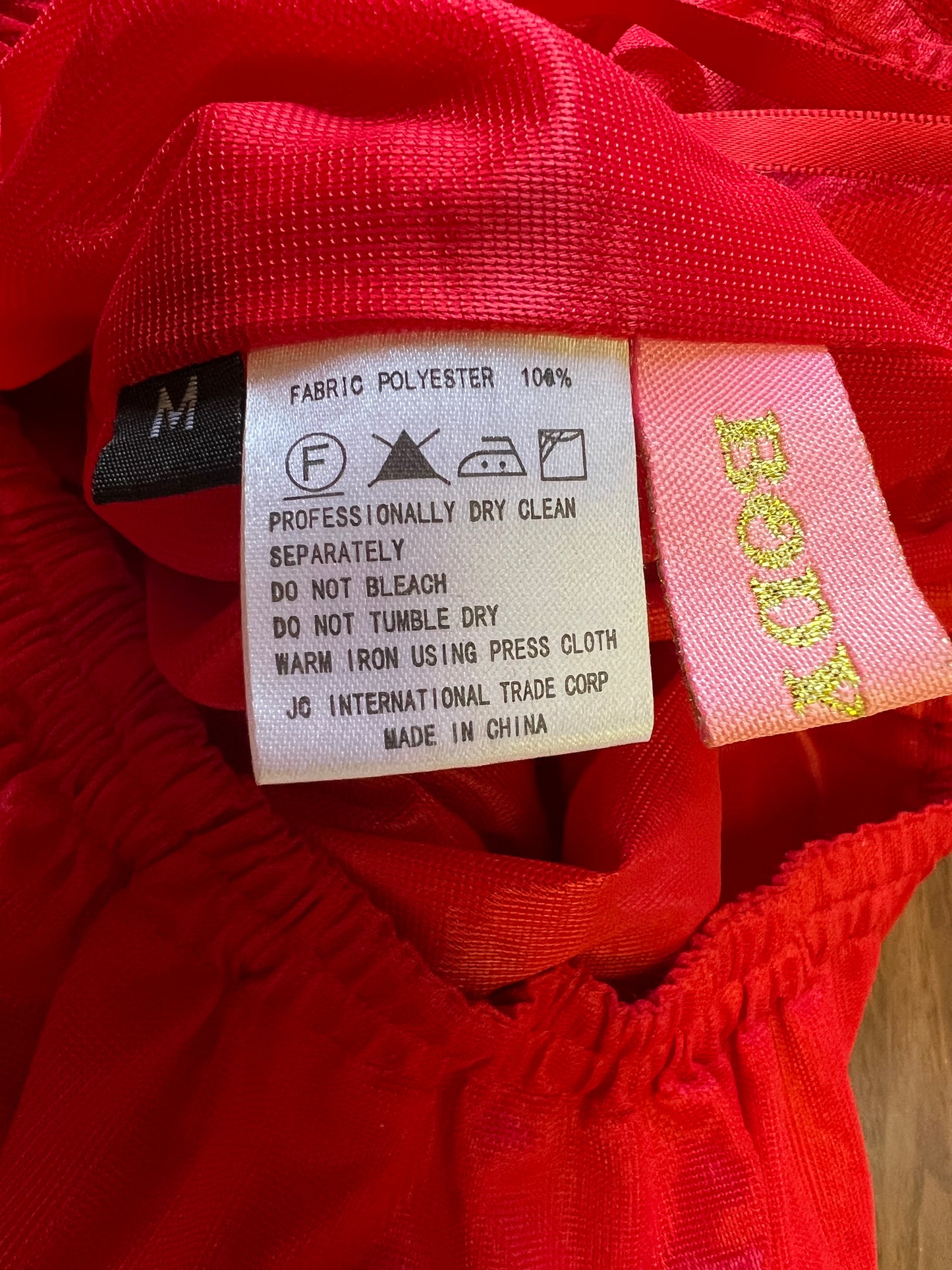 90s Y2K Red Western Square Dancing Skirt Petticoat