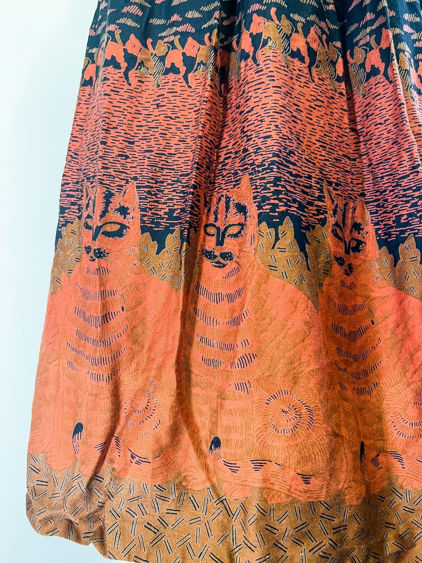 60s Cat Print Skirt