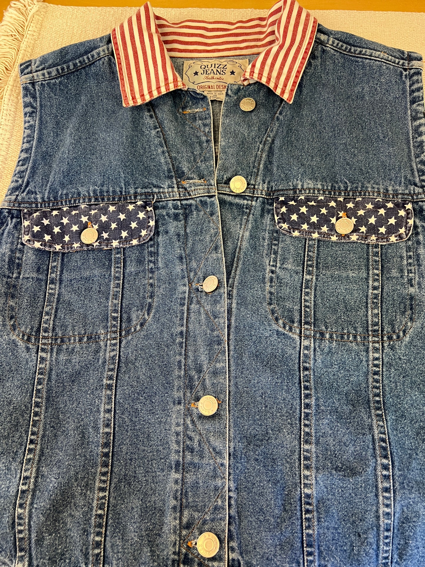 90s Quizz Jeans Americana Denim Vest