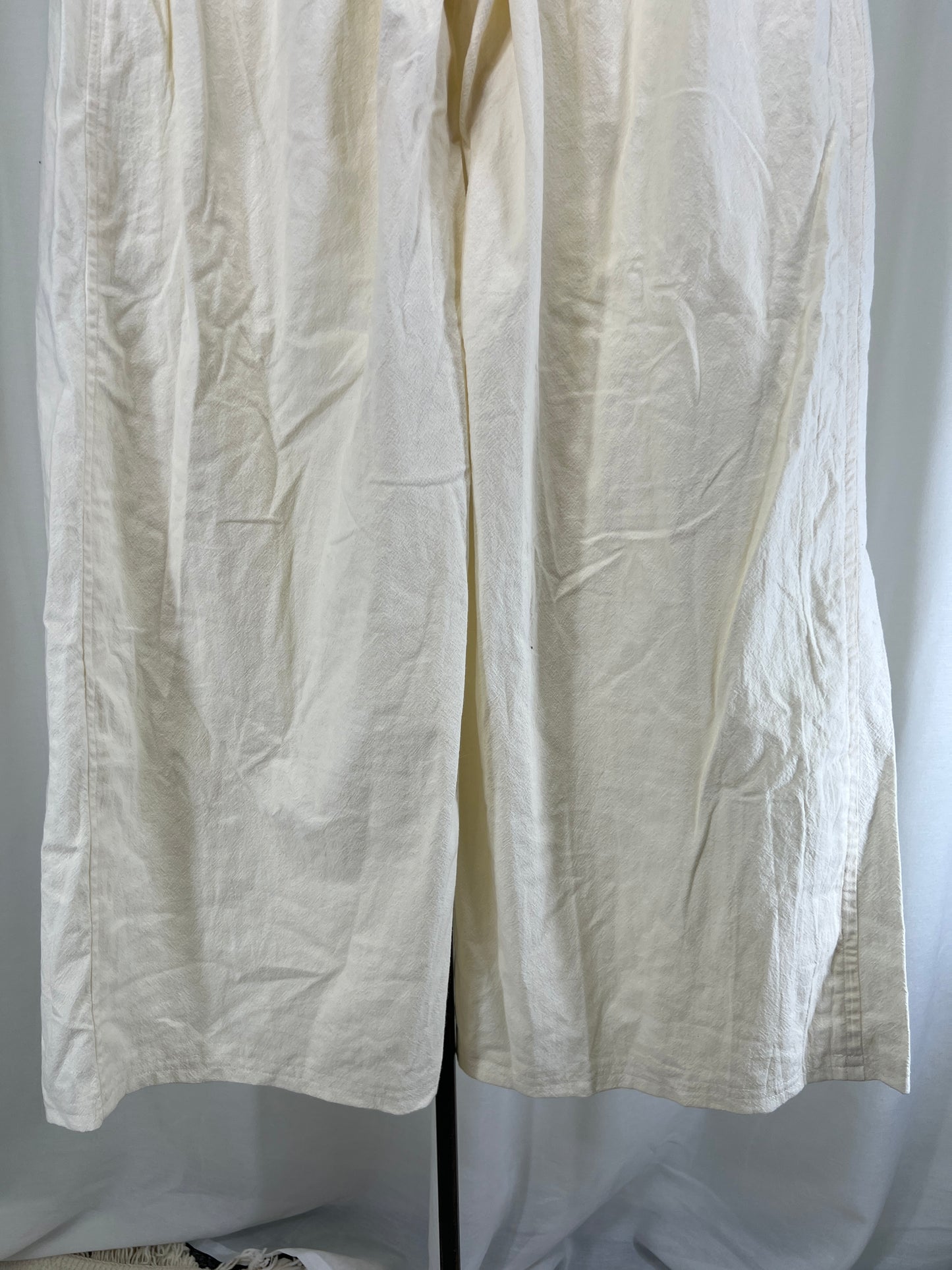 90s Handmade White Wide Leg Trousers