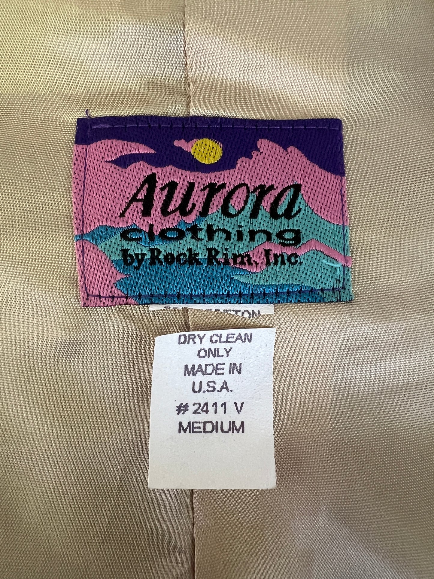 90s Aurora Western Scene Tapestry Vest Waistcoat