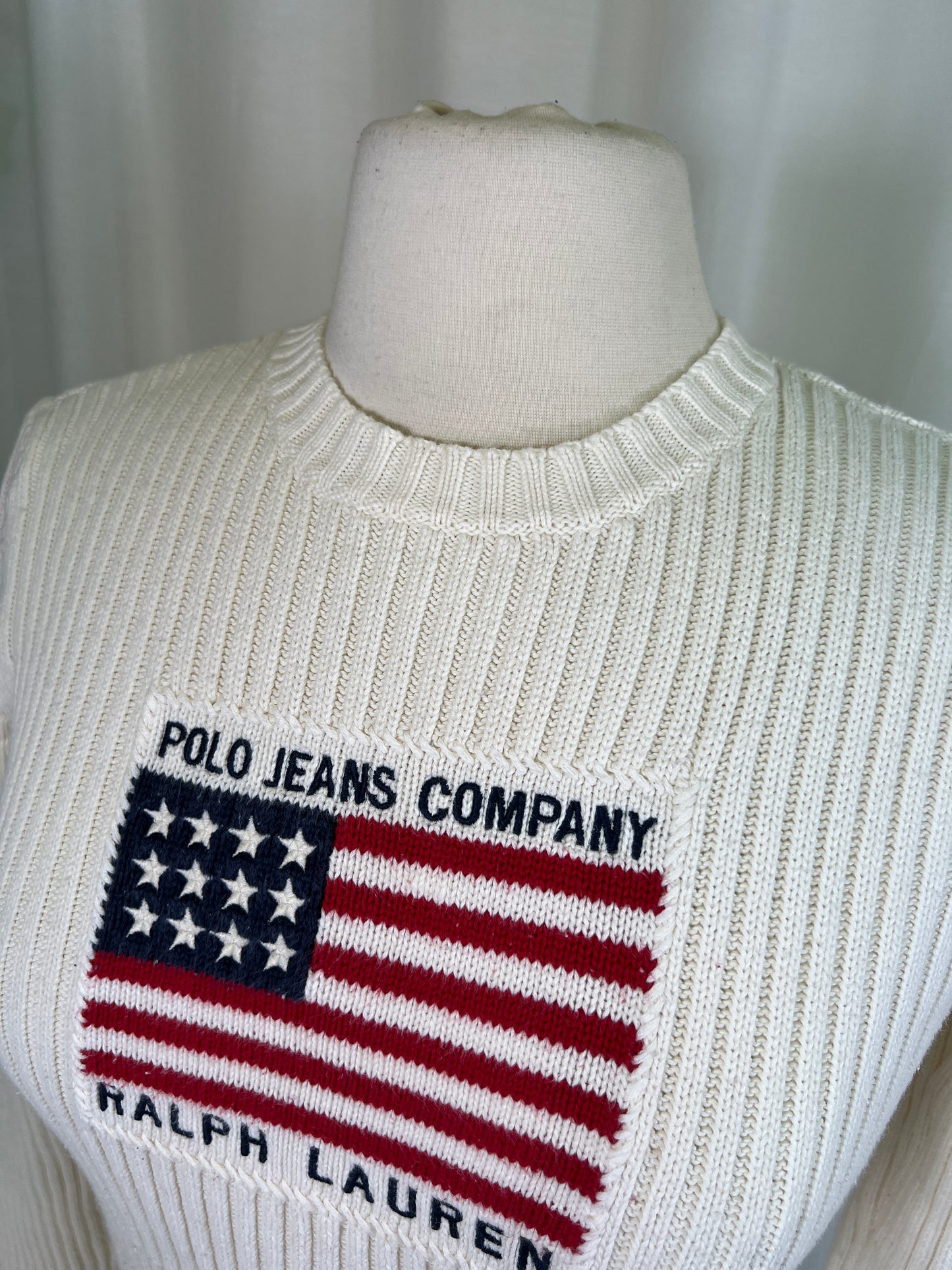 90s Polo Jeans Ralph Lauren American Flag Sweater