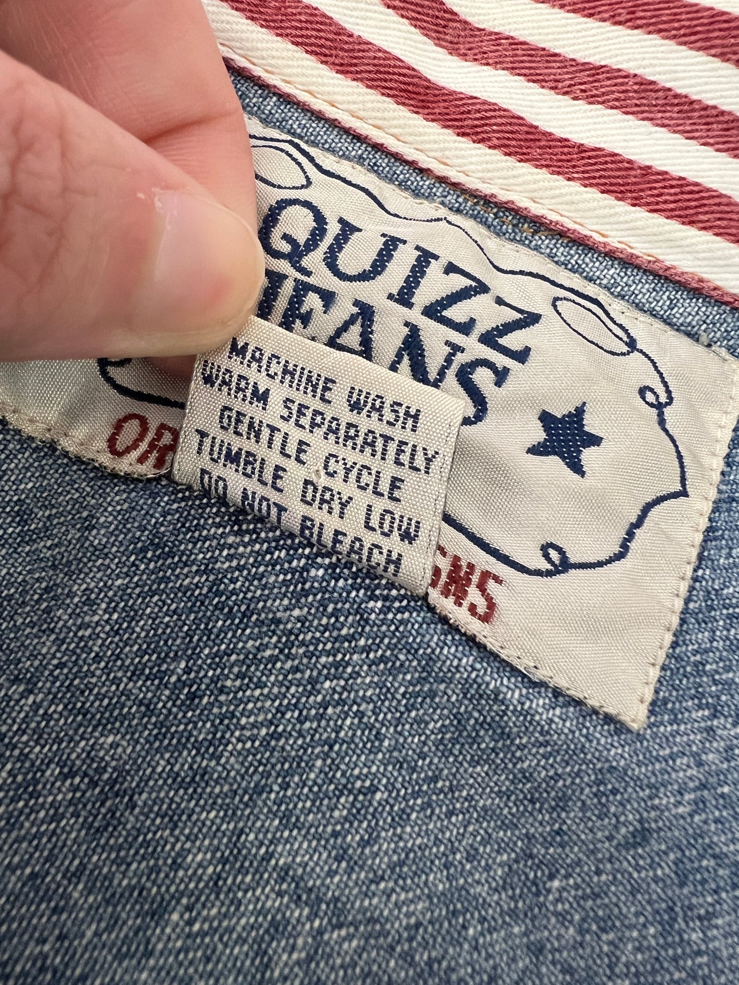 90s Quizz Jeans Americana Denim Vest