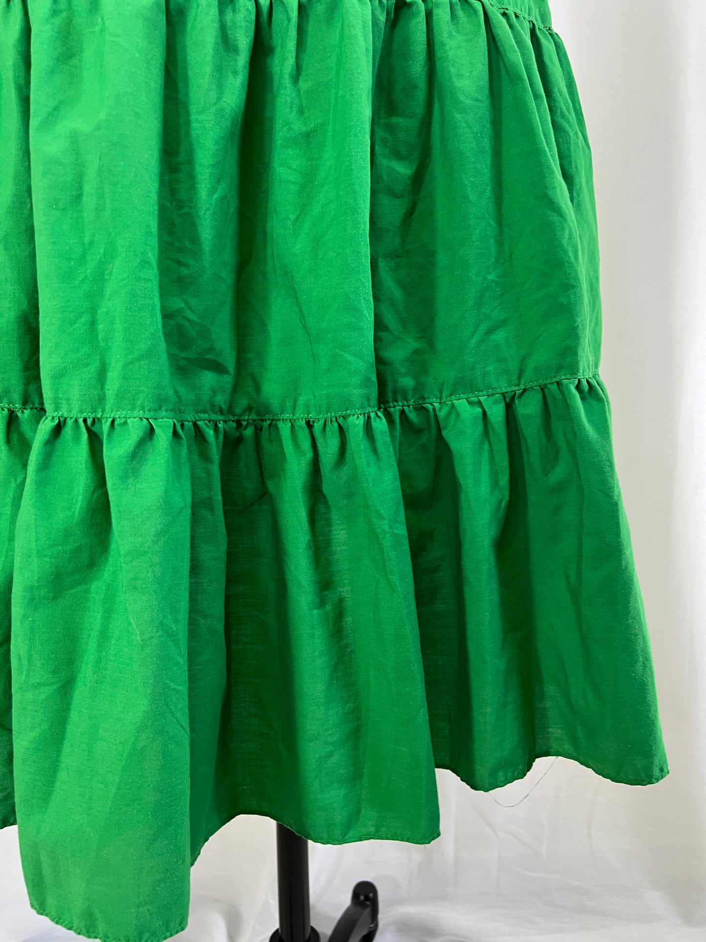 90s Green Swing Dance Western Circle Skirt