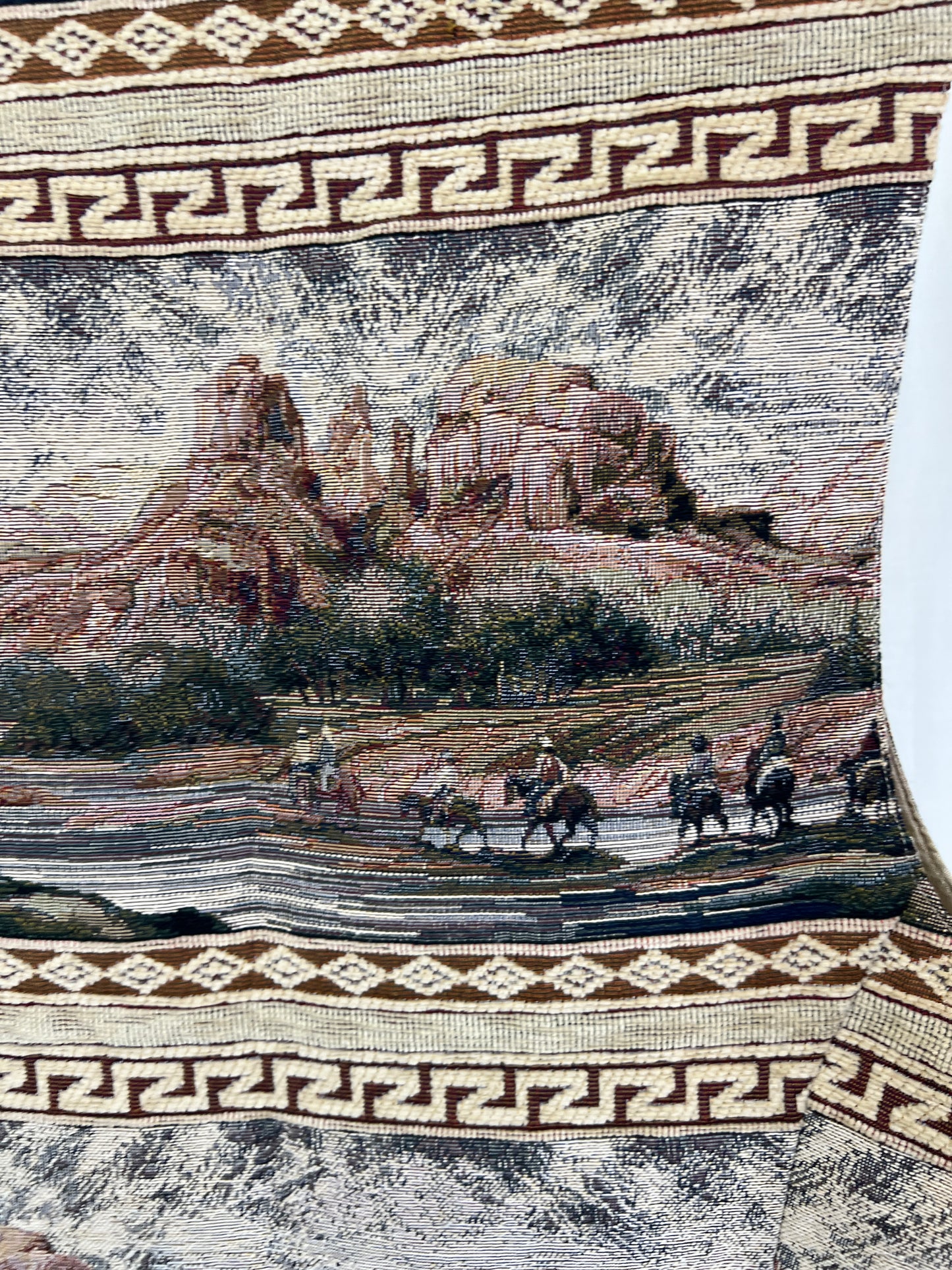 90s Aurora Western Scene Tapestry Vest Waistcoat