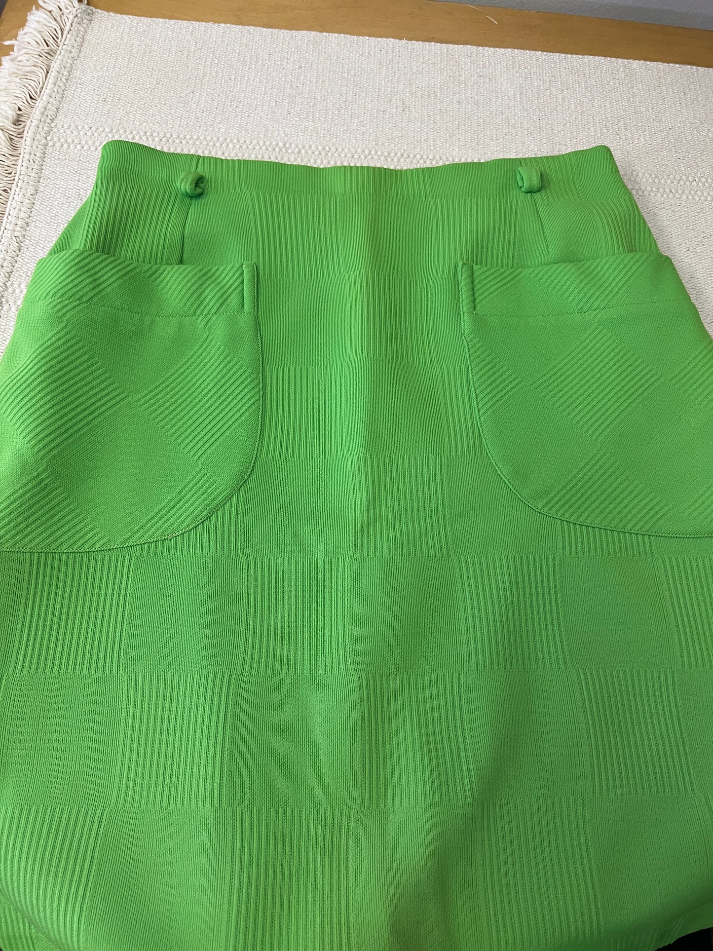 60s Defini Originals Green Checkered Mini Skirt Skirt