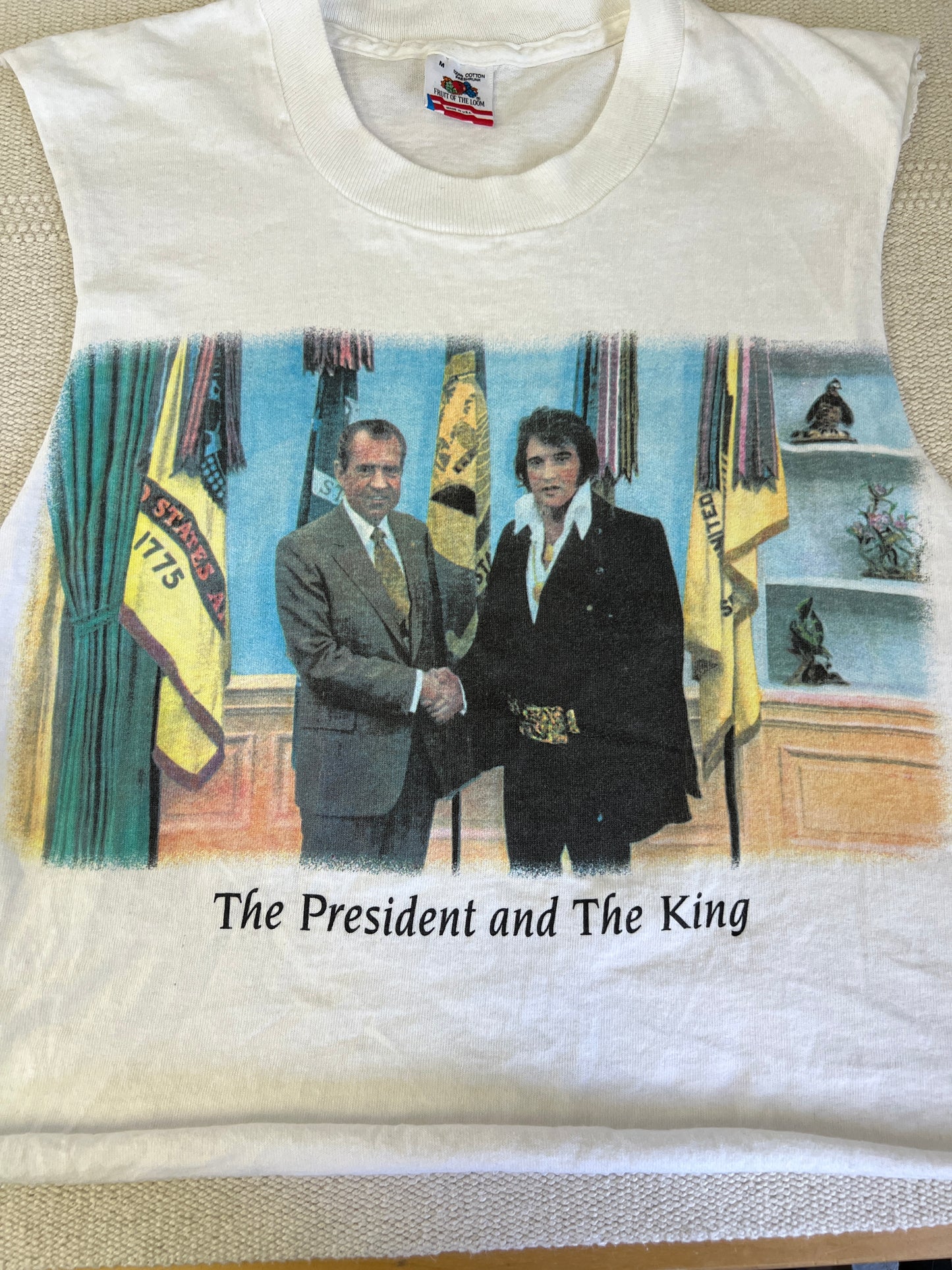 90s Cutoff The President and the King Elvis and Nixon Tee Tank Top