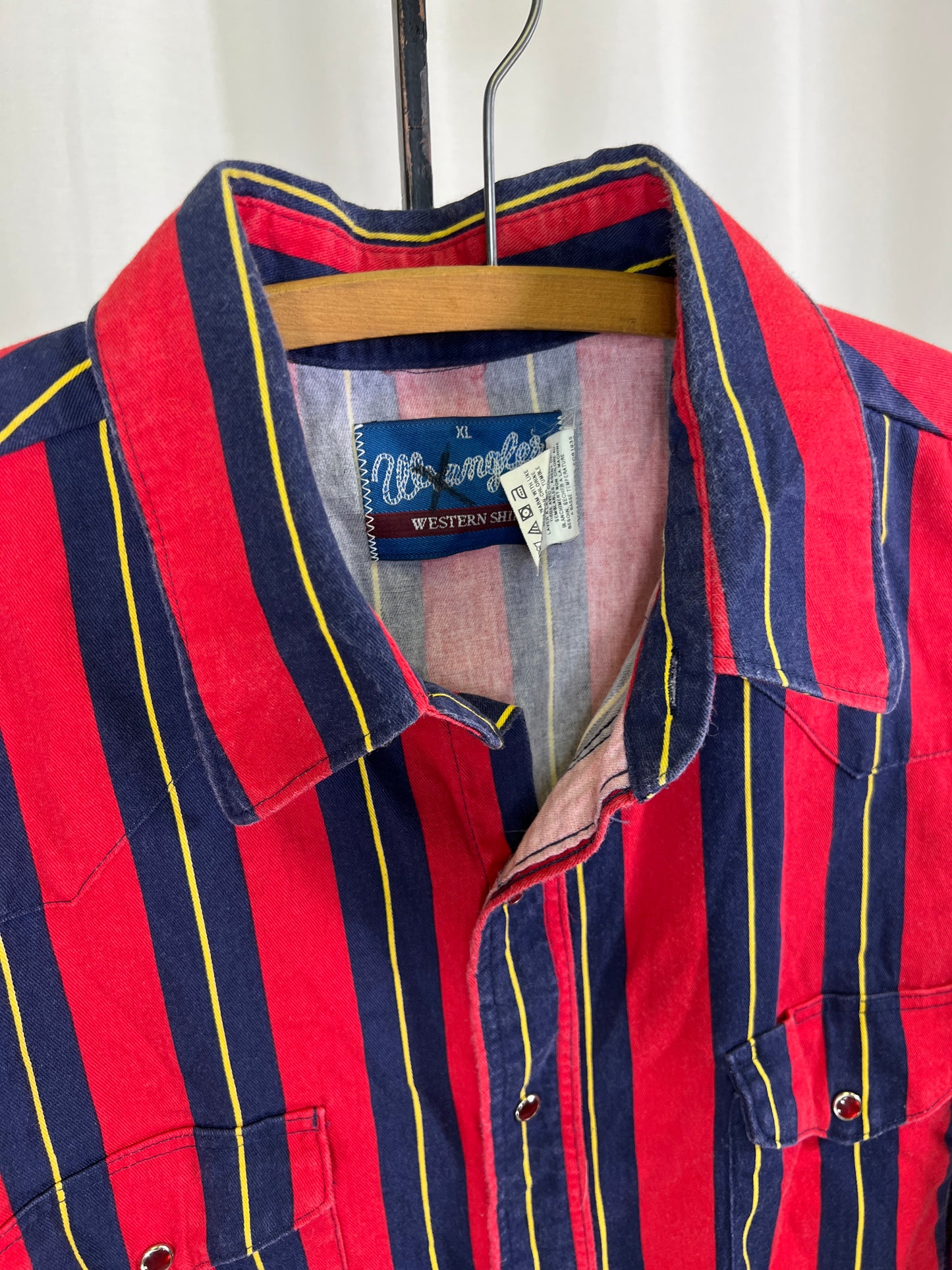 90s Wrangler Striped Western Pearl Snap Shirt