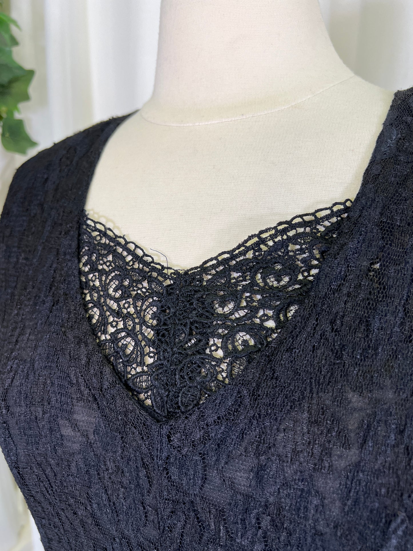 90s Nostalgia Black Lace Maxi Dress