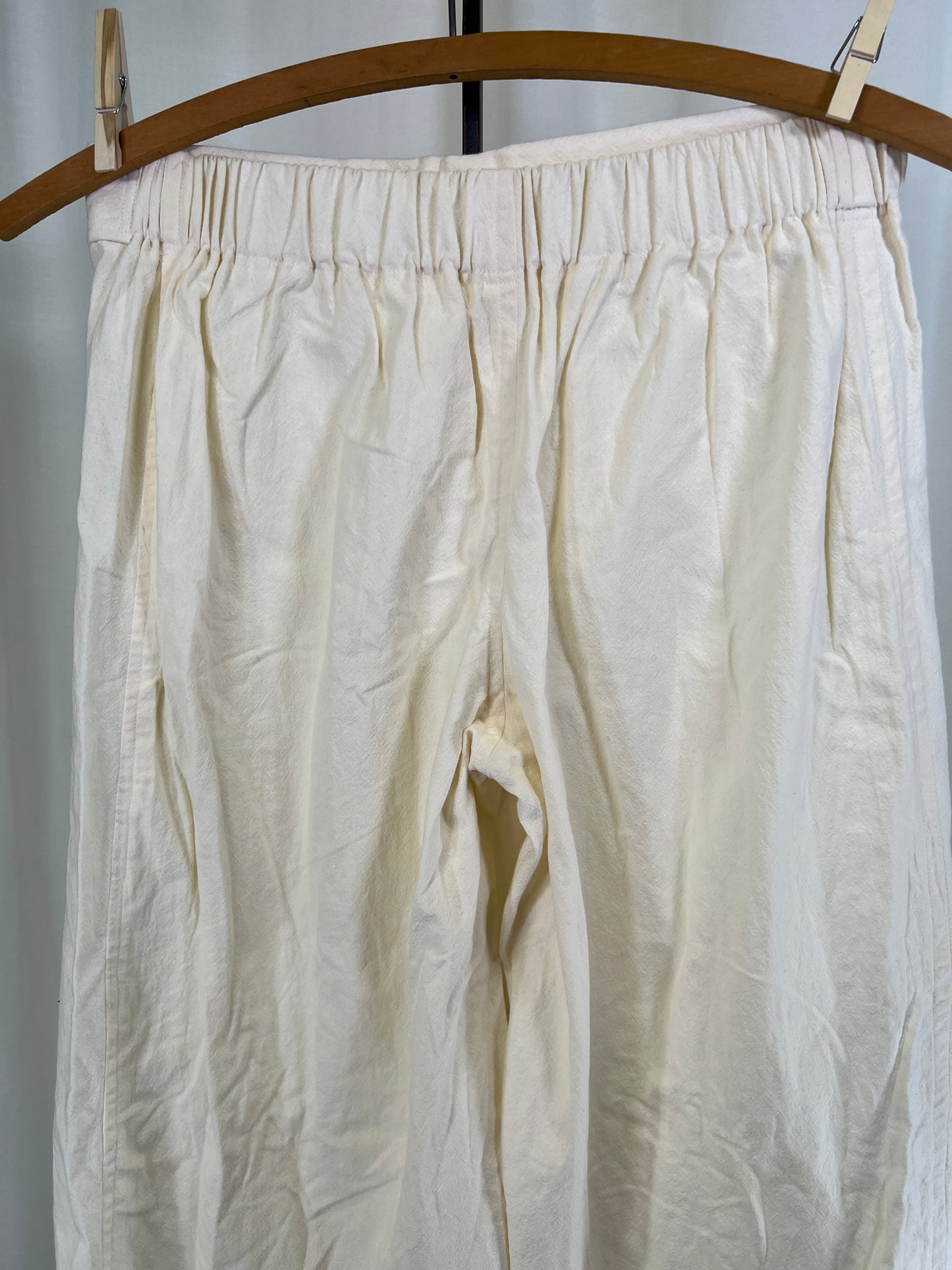 90s Handmade White Wide Leg Trousers