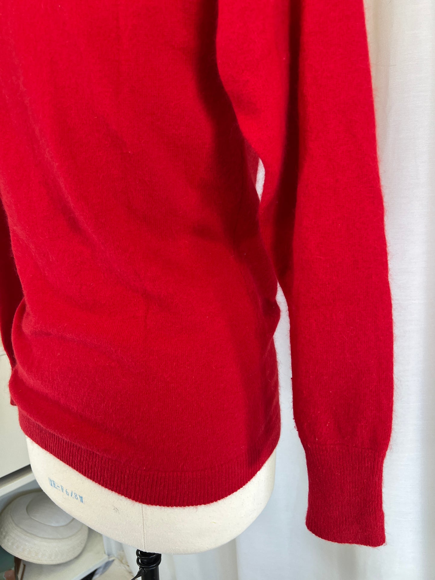 80s Neil Martin Wool Angora Blend Red Slouchy Sweater