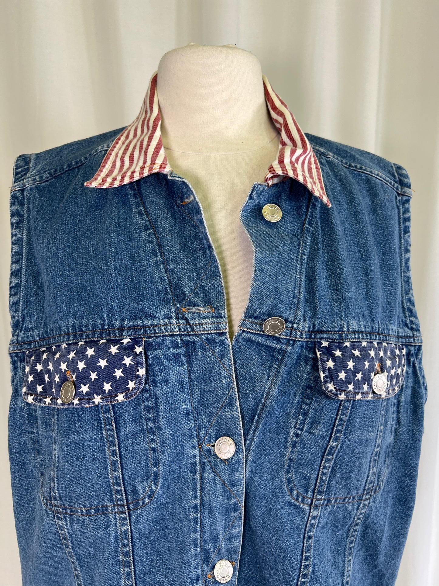 90s Quizz Jeans Americana Denim Vest