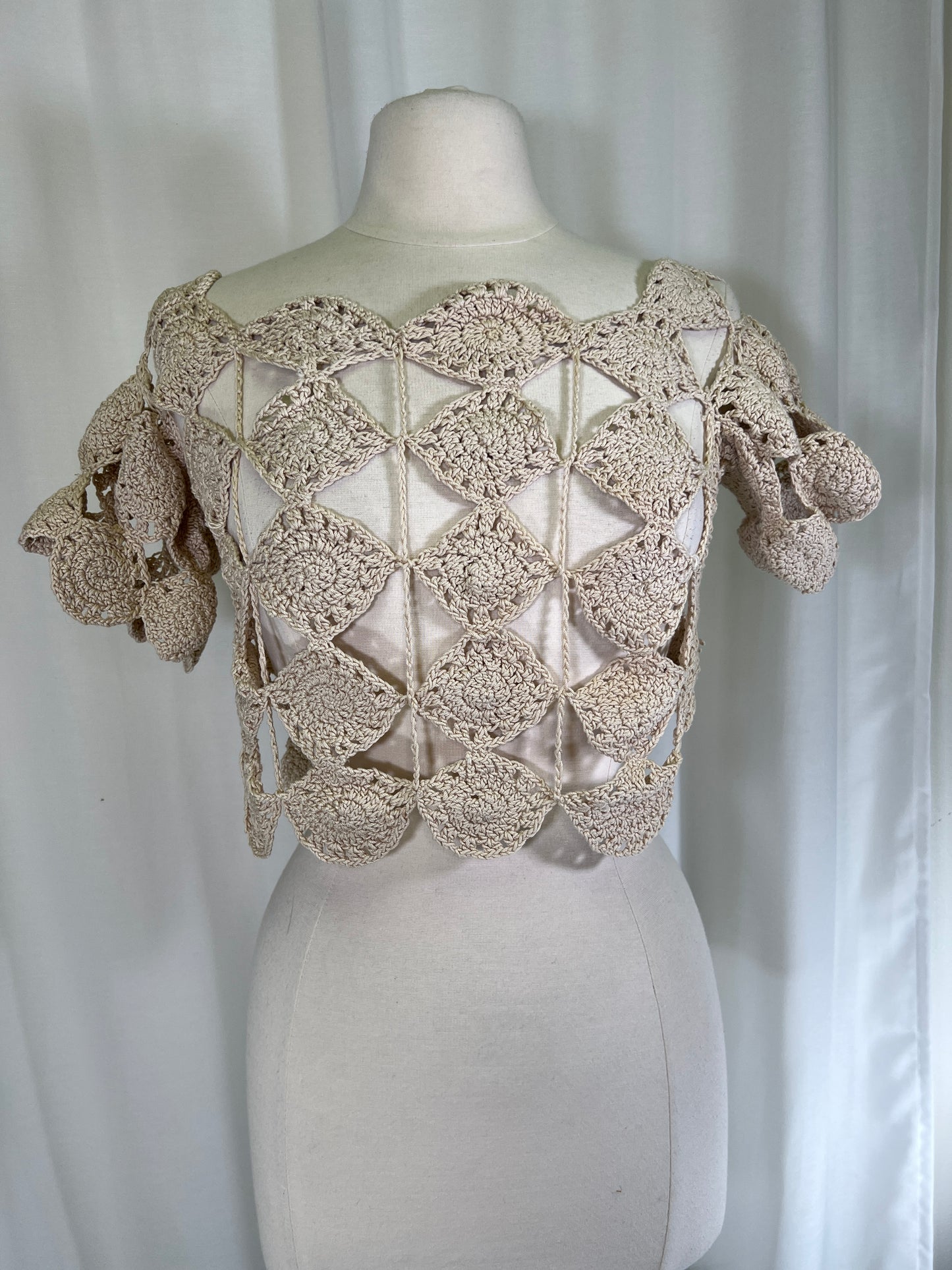 70s Crochet Circles Blouse