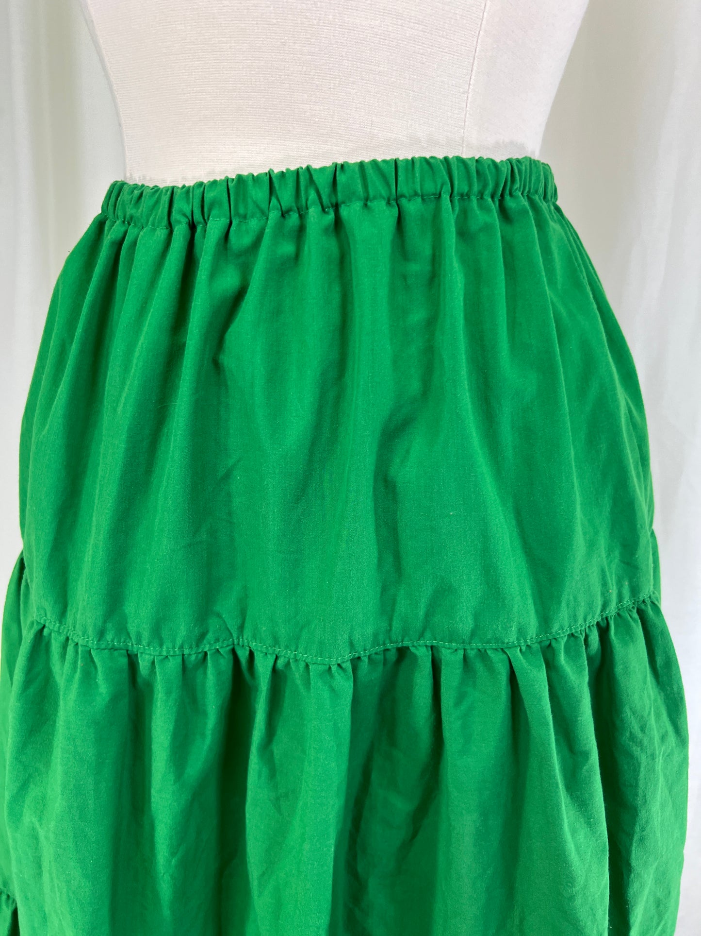 90s Green Swing Dance Western Circle Skirt