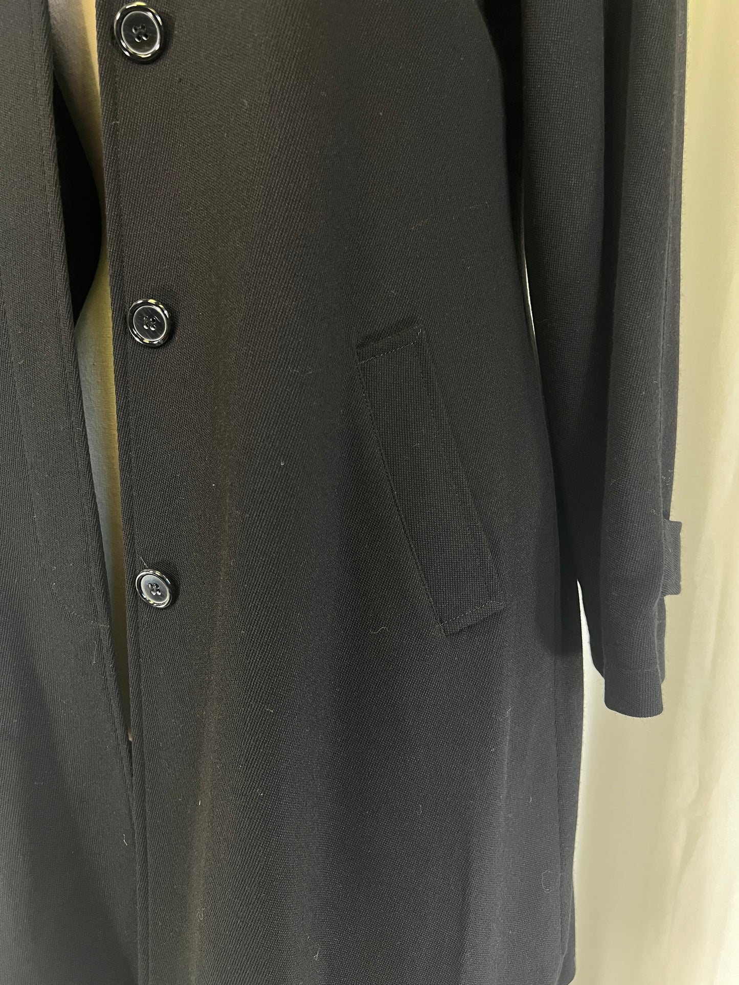 90s Club Monaco Black Minimal Wool Coat