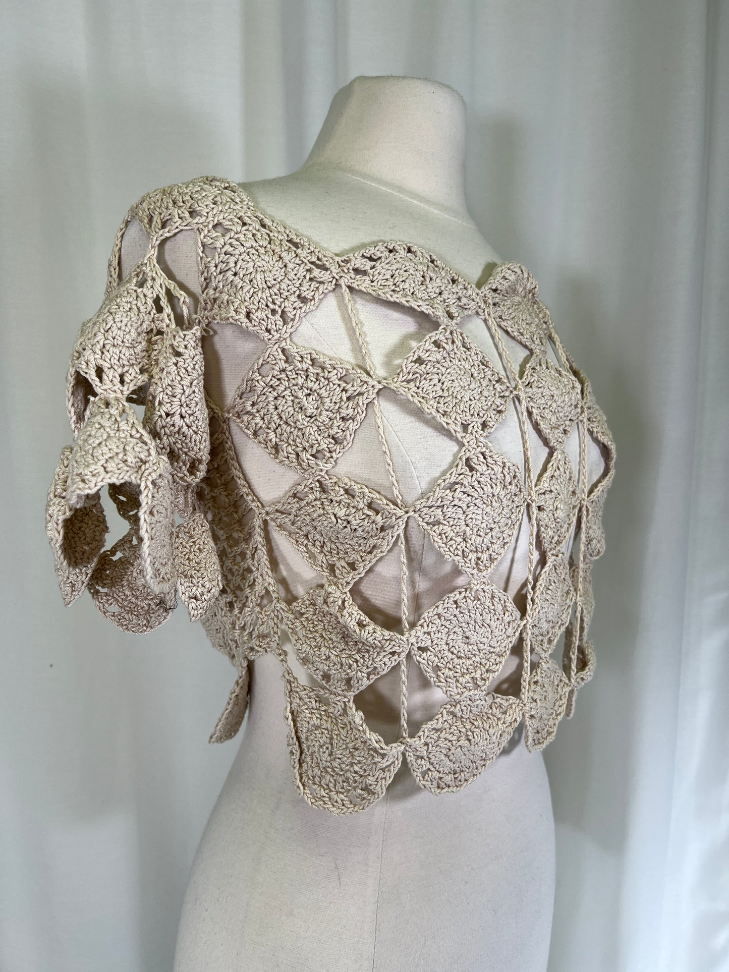 70s Crochet Circles Blouse