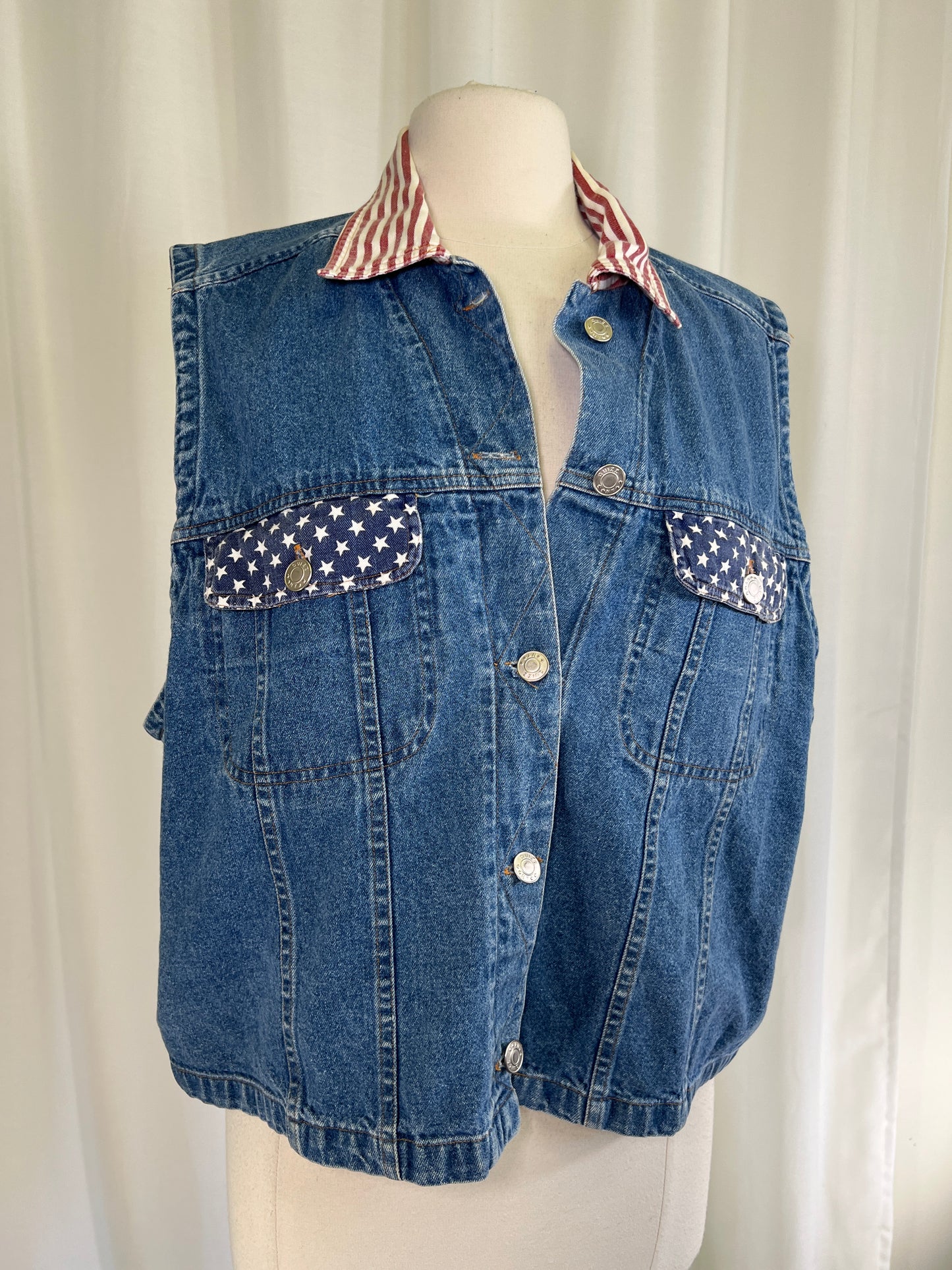 90s Quizz Jeans Americana Denim Vest