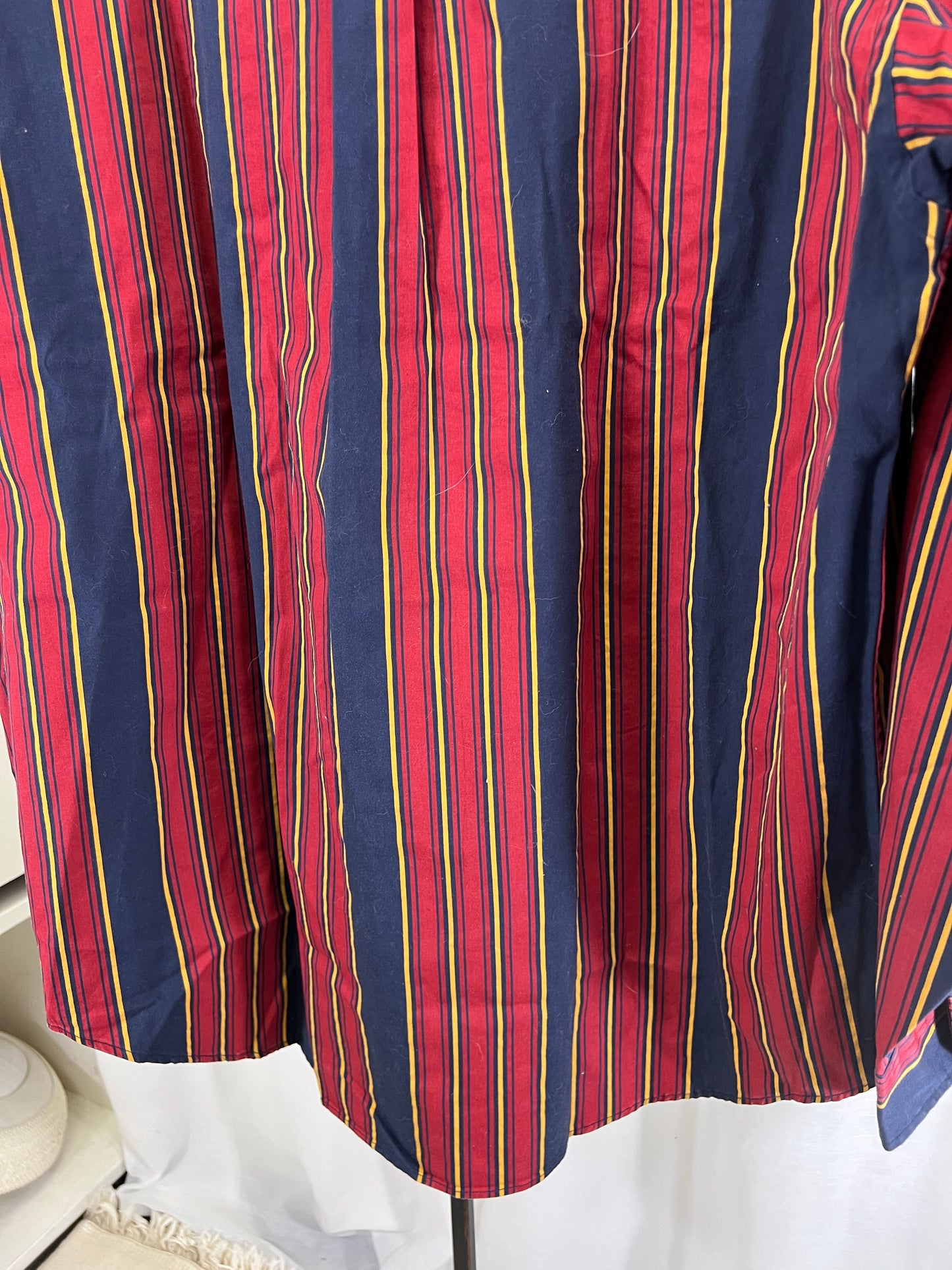 90s Tommy Hilfiger Red and Blue Striped Button Down Shirt