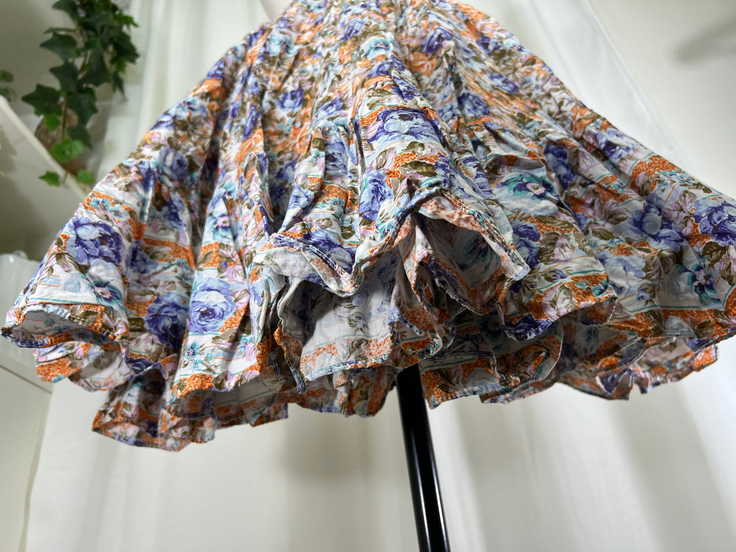 90s Swing Dancing Floral Western Circle Skirt