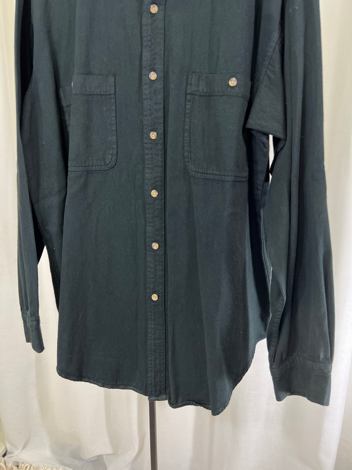 90s Blue League Green Button Down Shirt