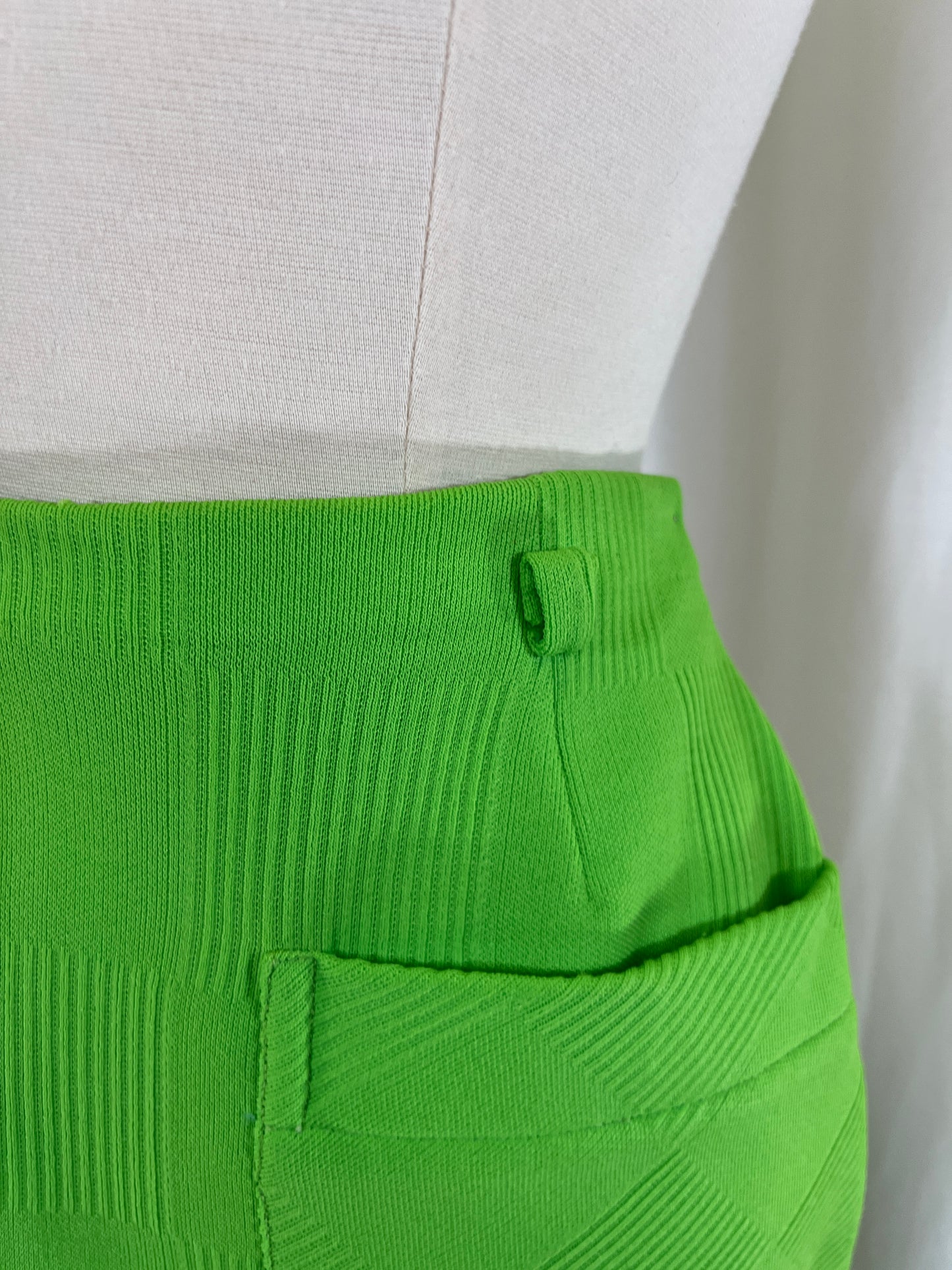 60s Defini Originals Green Checkered Mini Skirt Skirt