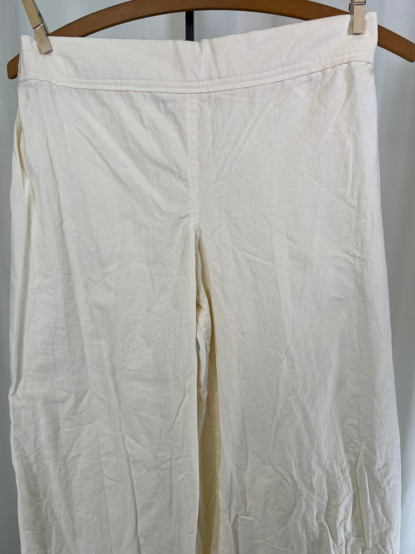 90s Handmade White Wide Leg Trousers