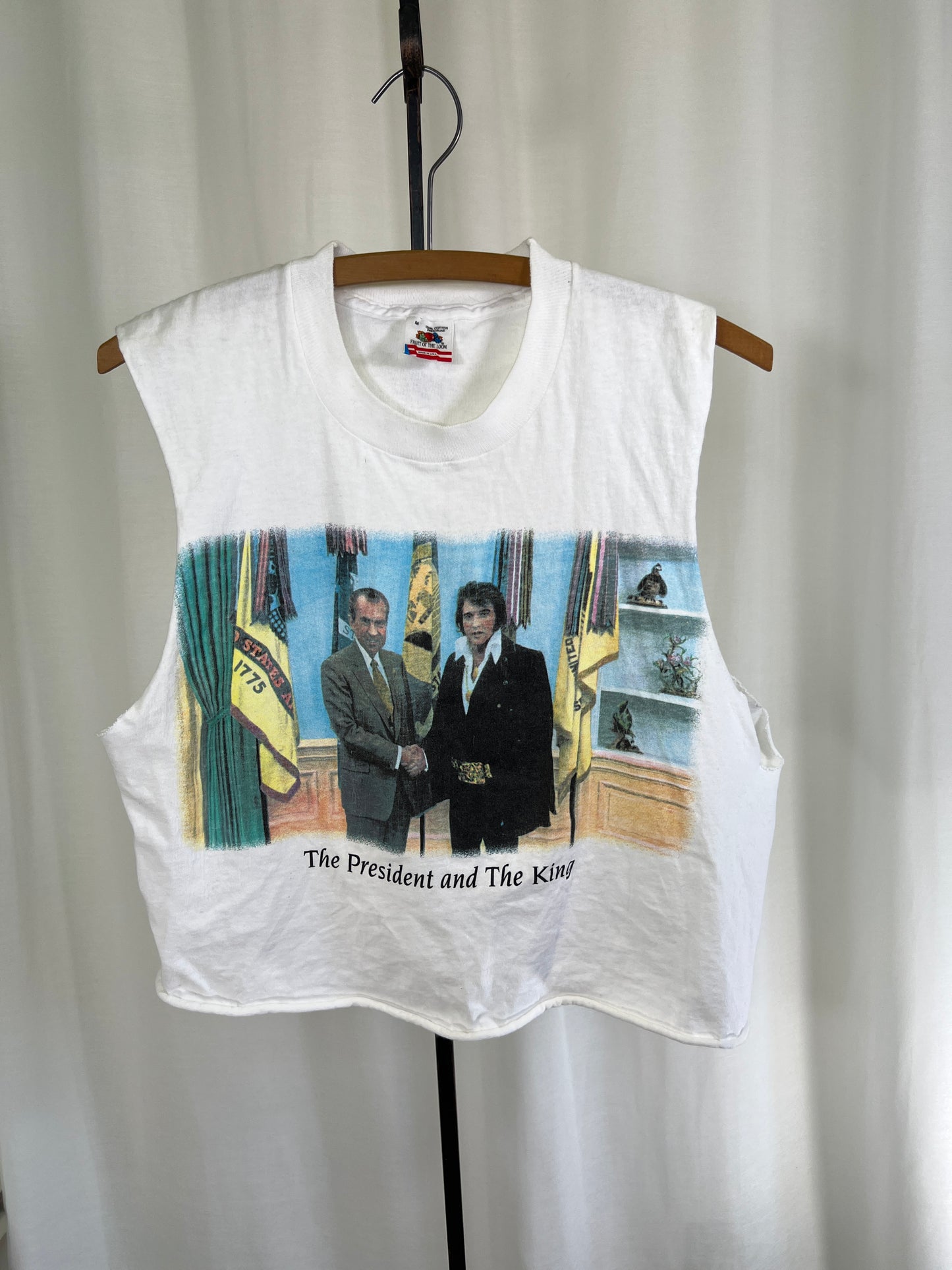 90s Cutoff The President and the King Elvis and Nixon Tee Tank Top