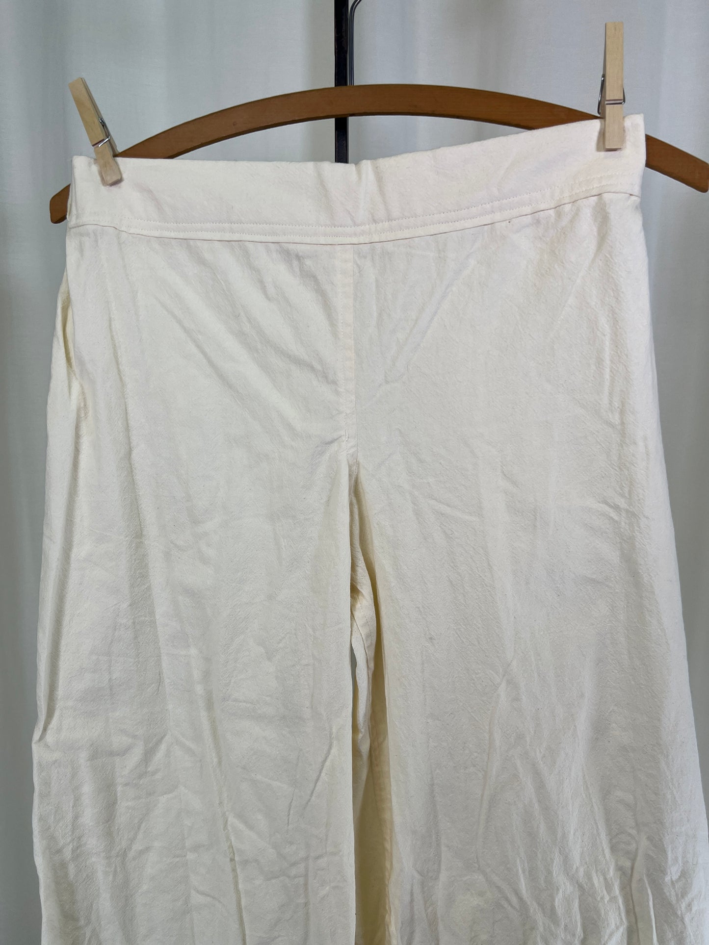 90s Handmade White Wide Leg Trousers