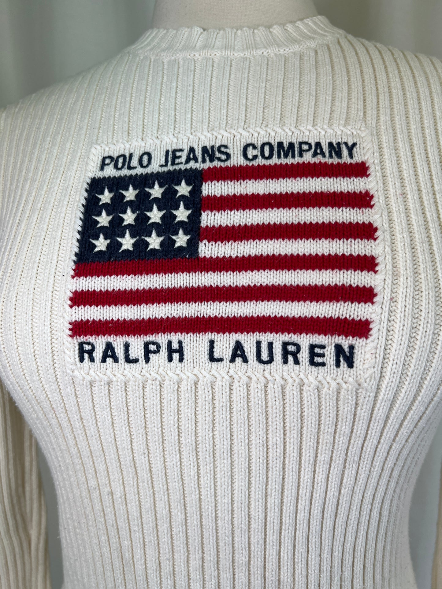 90s Polo Jeans Ralph Lauren American Flag Sweater