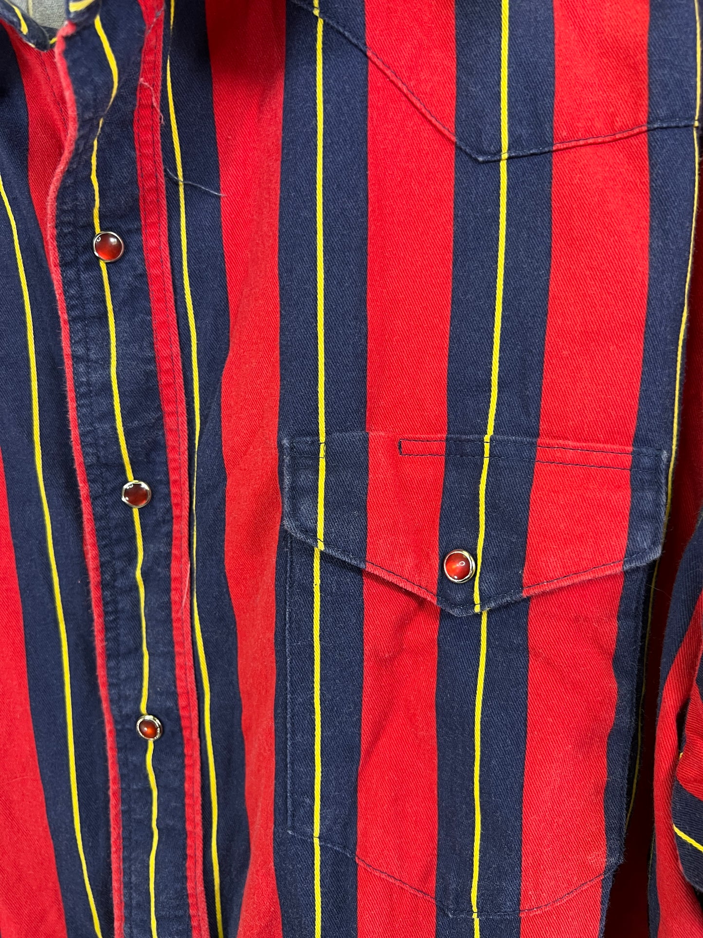 90s Wrangler Striped Western Pearl Snap Shirt