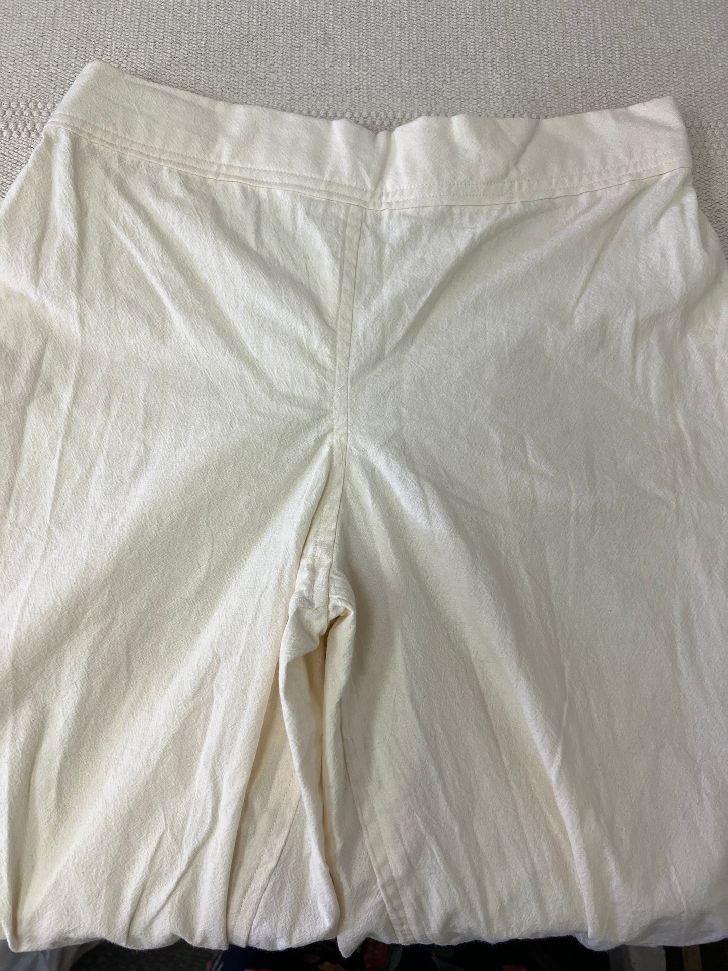 90s Handmade White Wide Leg Trousers