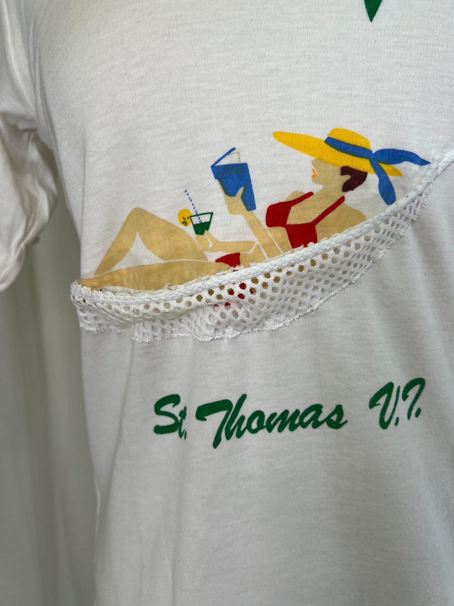 80s St. Thomas Hammock Souvenir Tourist Tee Shirt