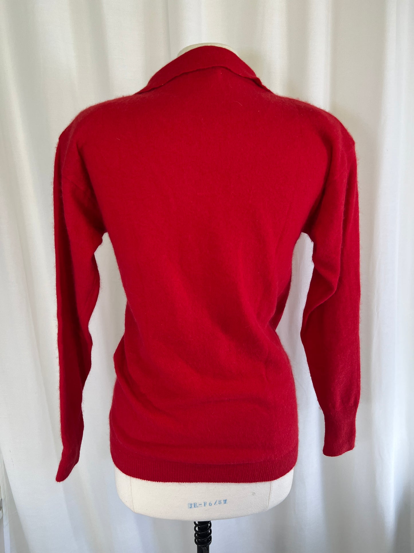 80s Neil Martin Wool Angora Blend Red Slouchy Sweater