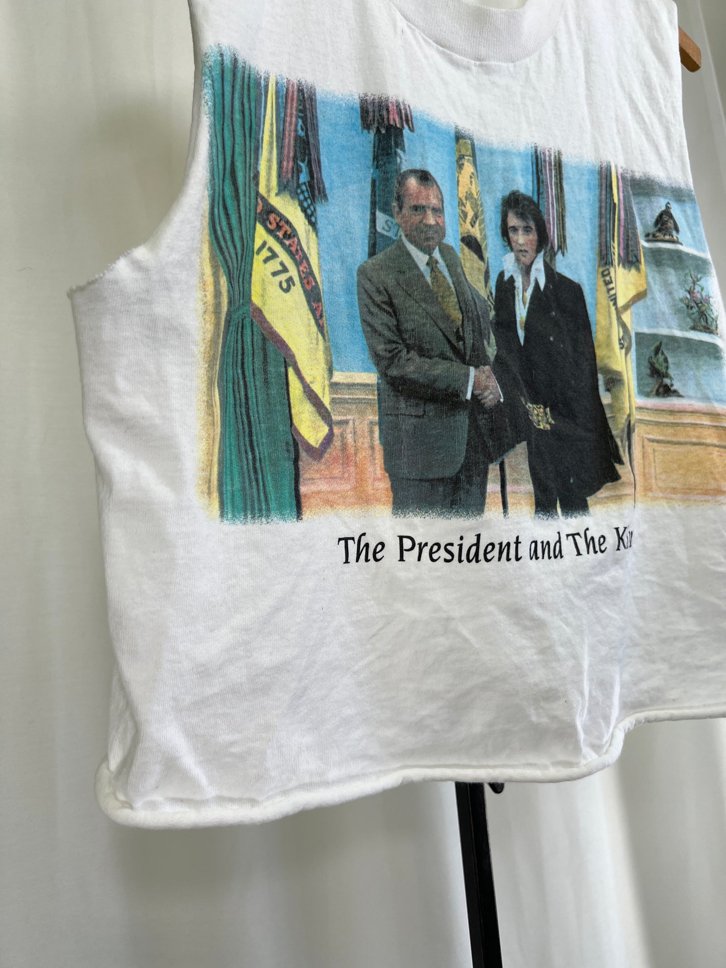 90s Cutoff The President and the King Elvis and Nixon Tee Tank Top