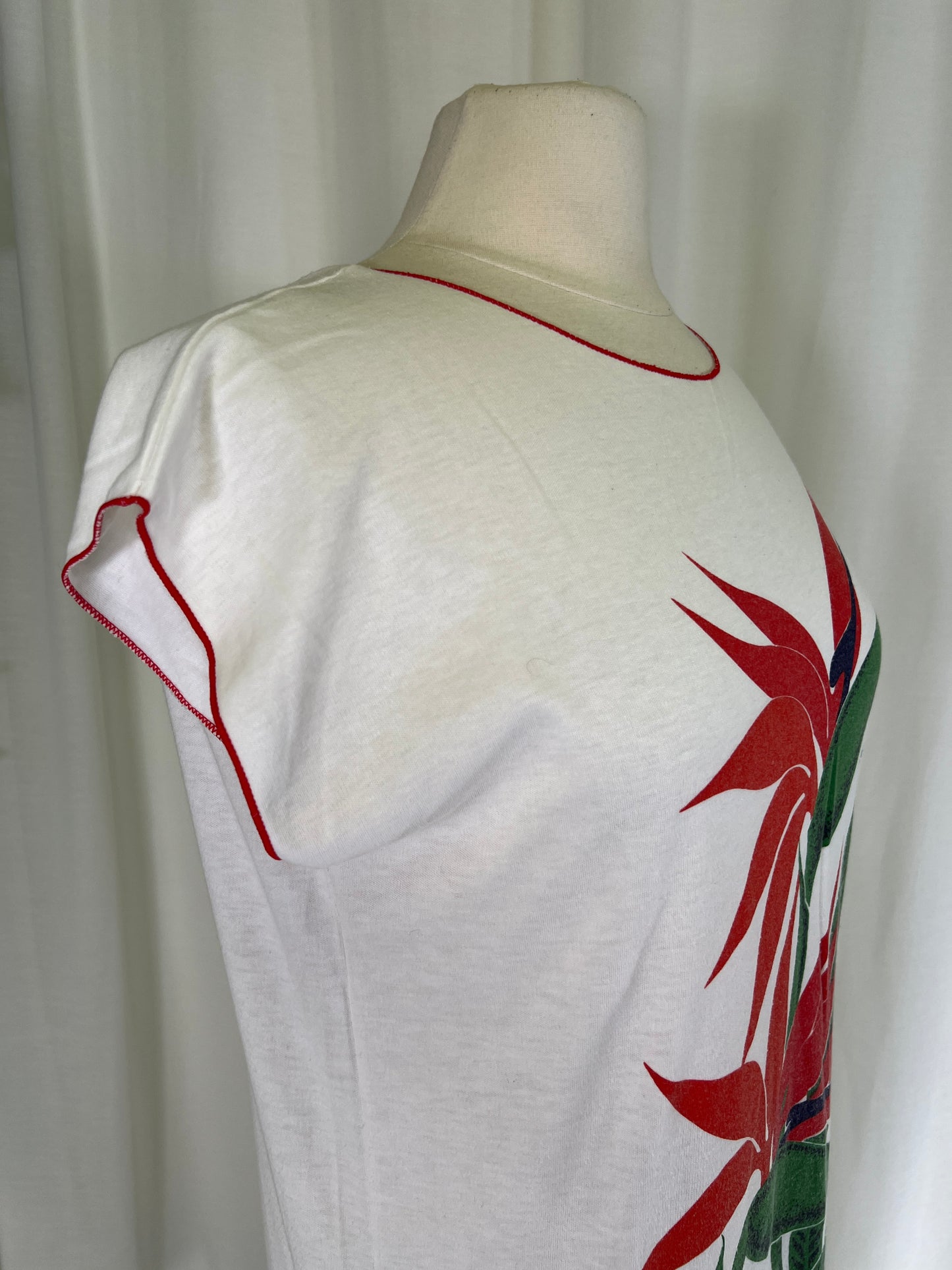 80s Hawaii Birds of Paradise Swim Cover Up