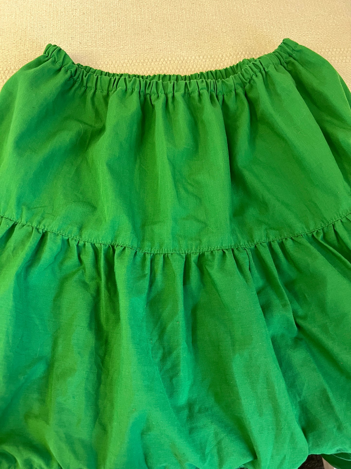 90s Green Swing Dance Western Circle Skirt