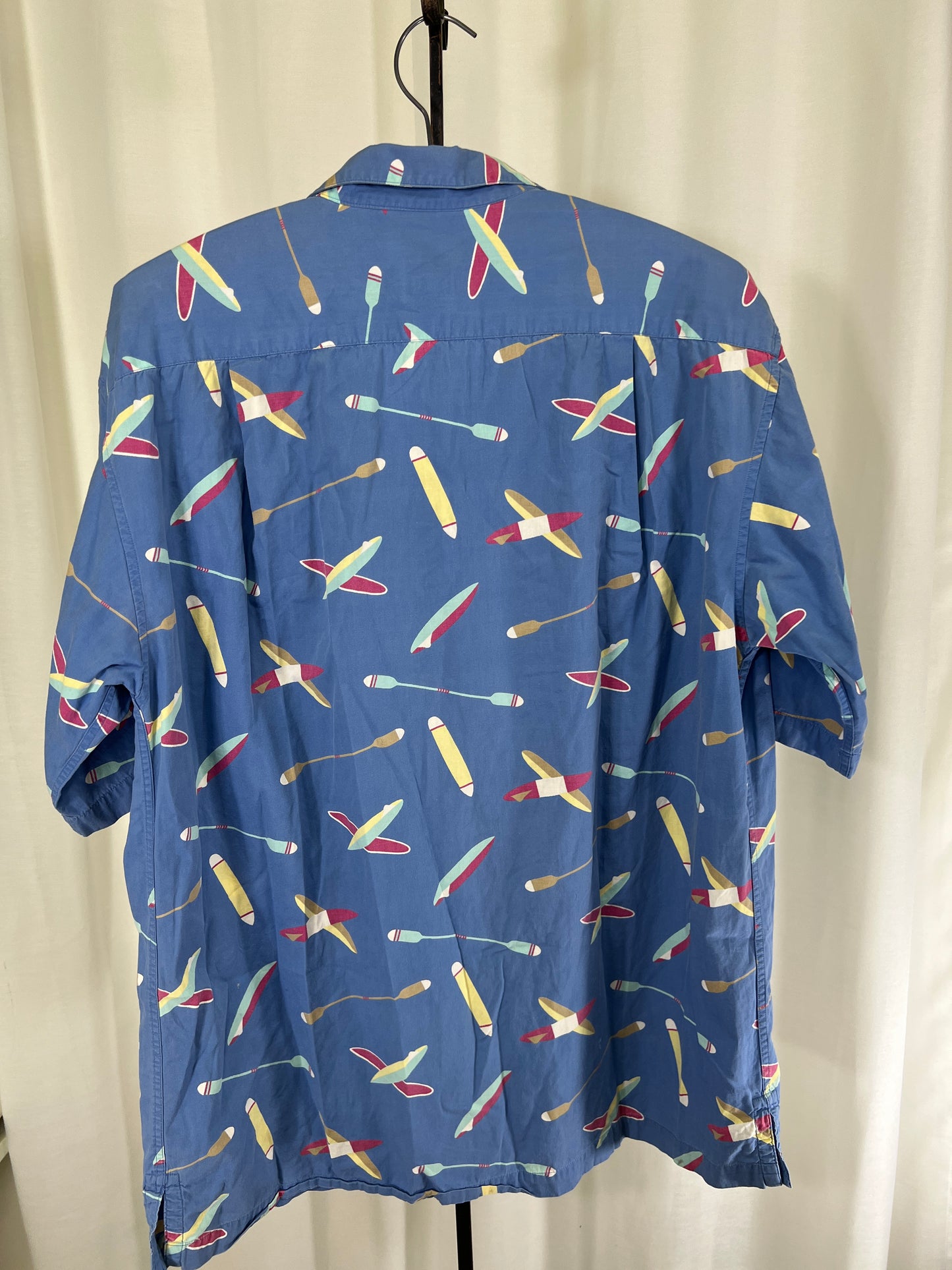 80s Merona Surfboards and Paddles Patterned Shirt