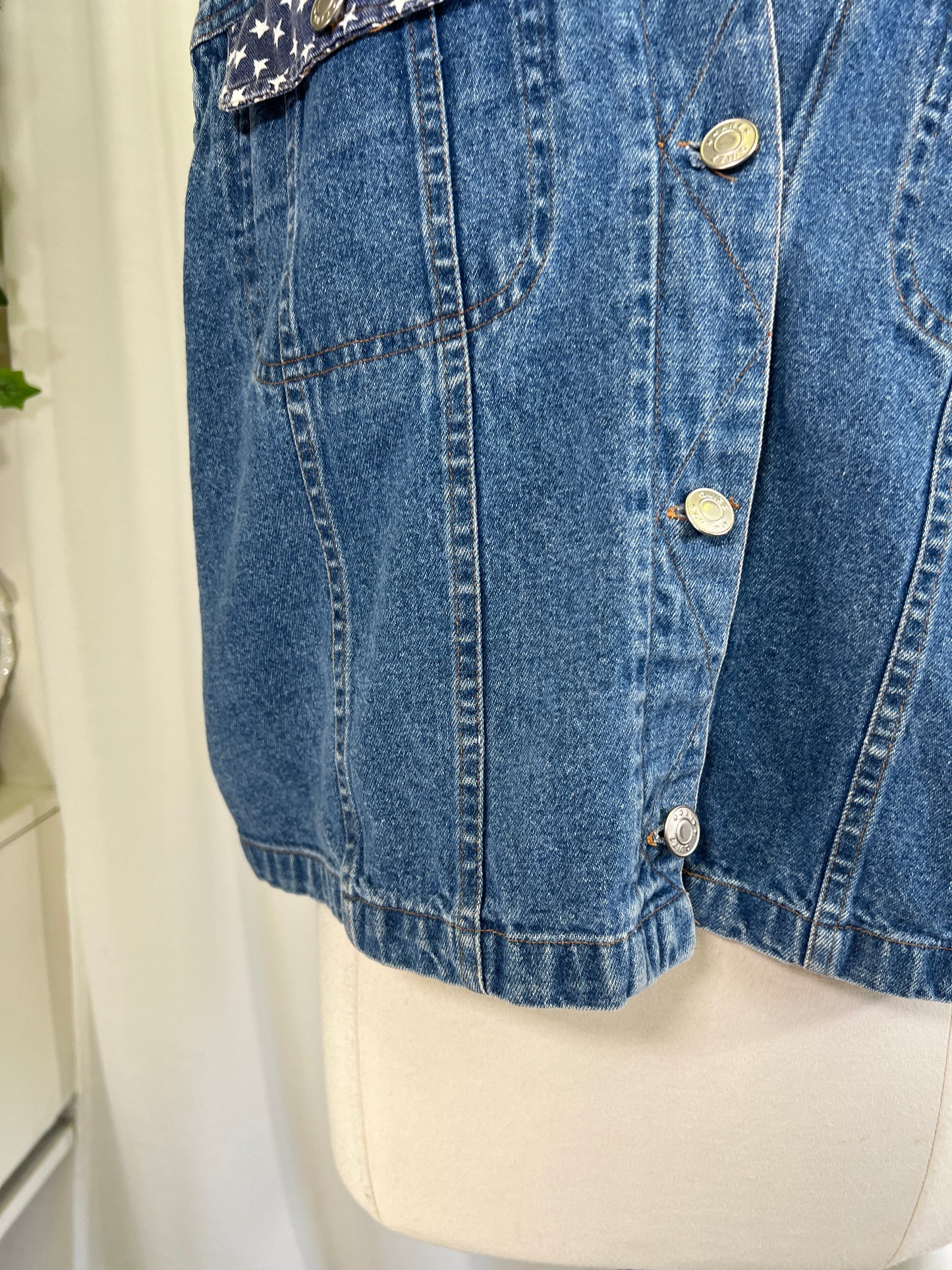 90s Quizz Jeans Americana Denim Vest