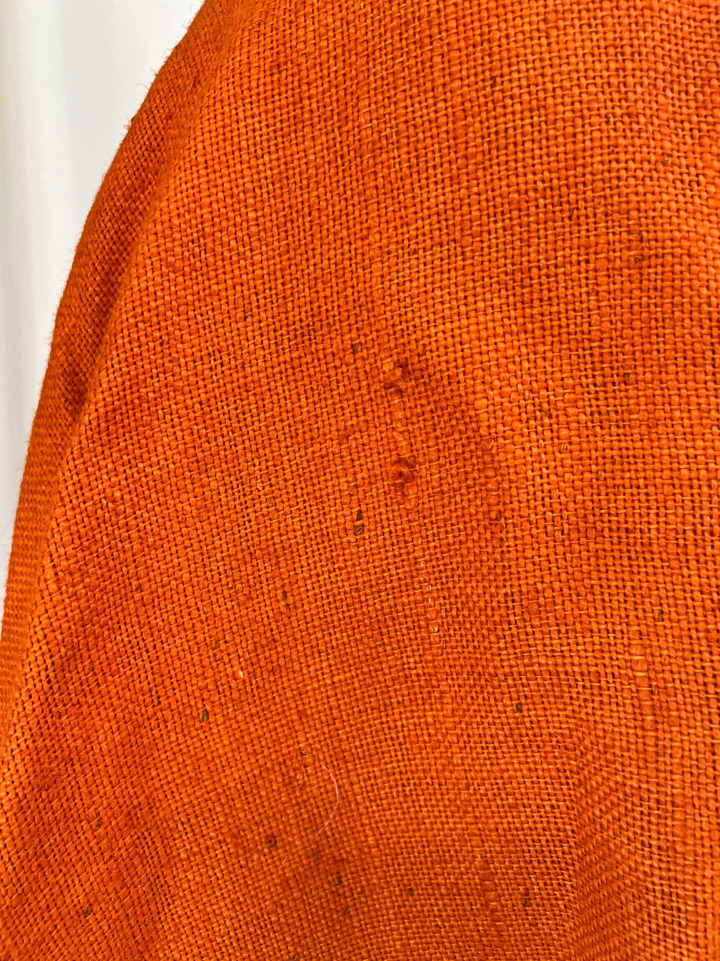 50s Orange Burlap Full Circle Skirt