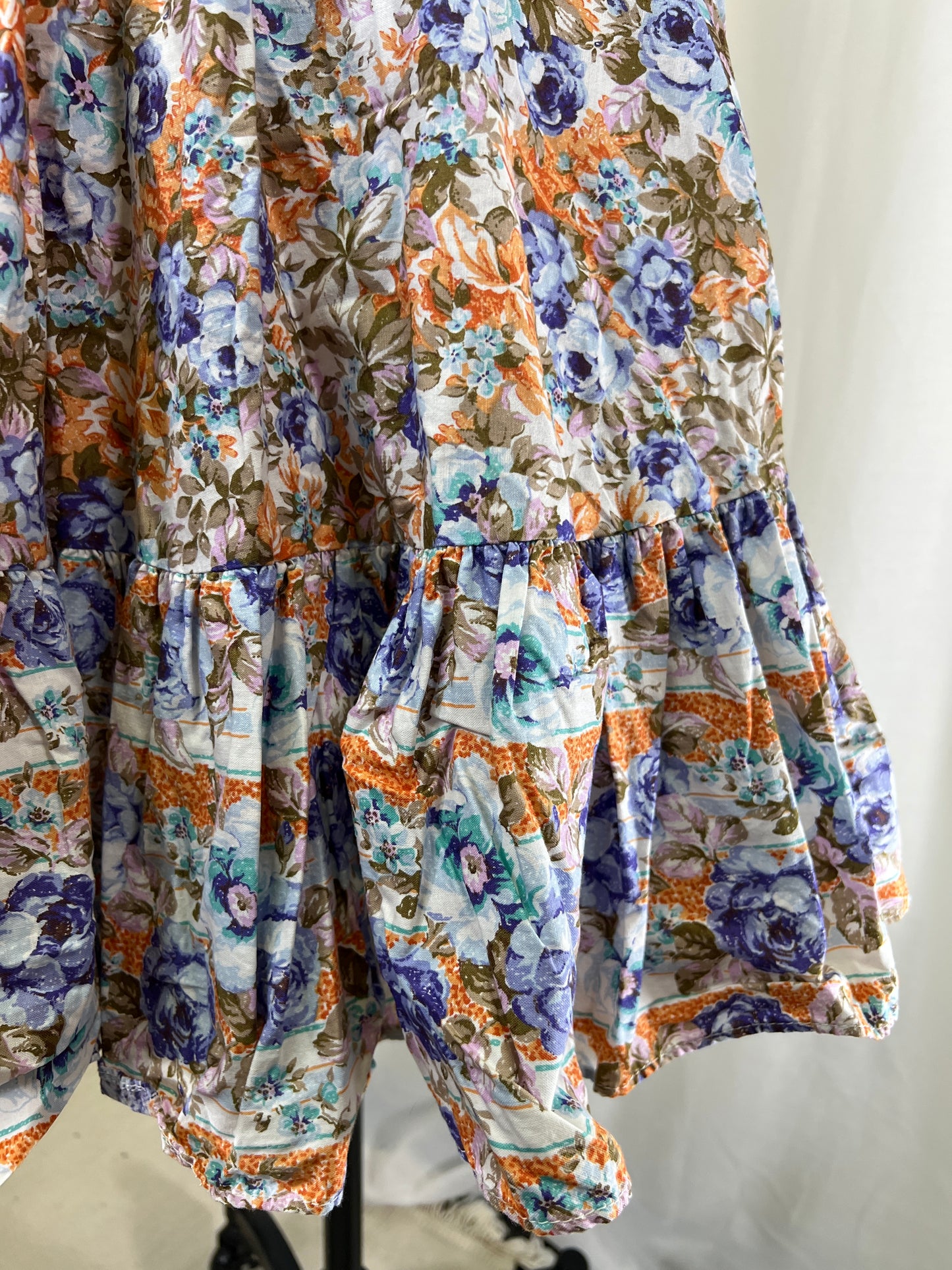 90s Swing Dancing Floral Western Circle Skirt