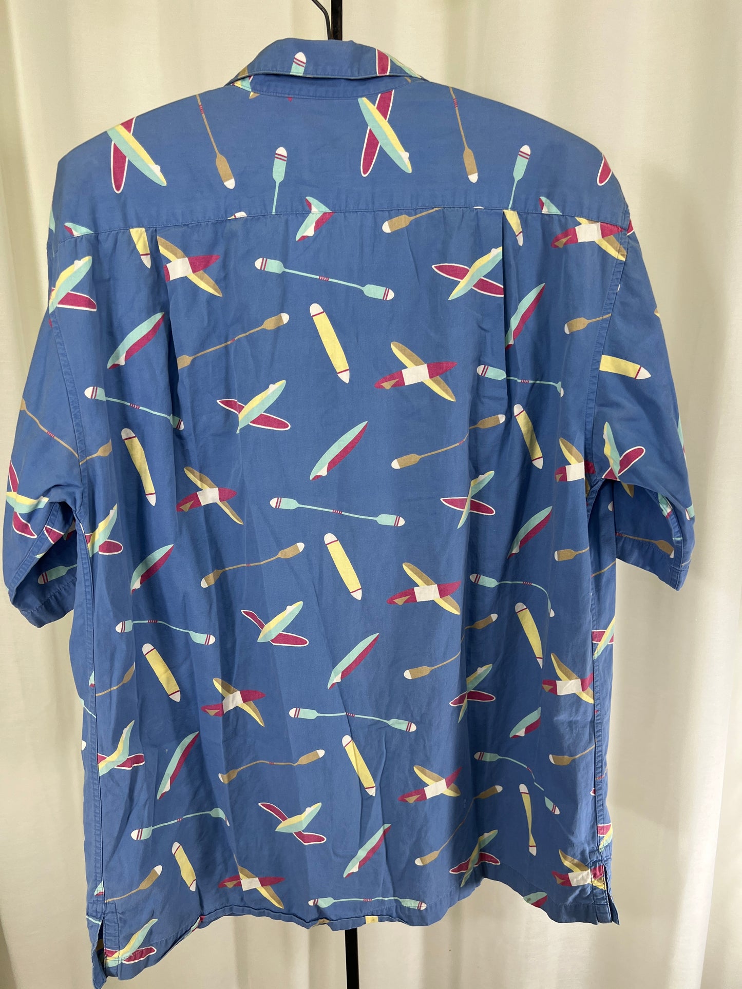 80s Merona Surfboards and Paddles Patterned Shirt