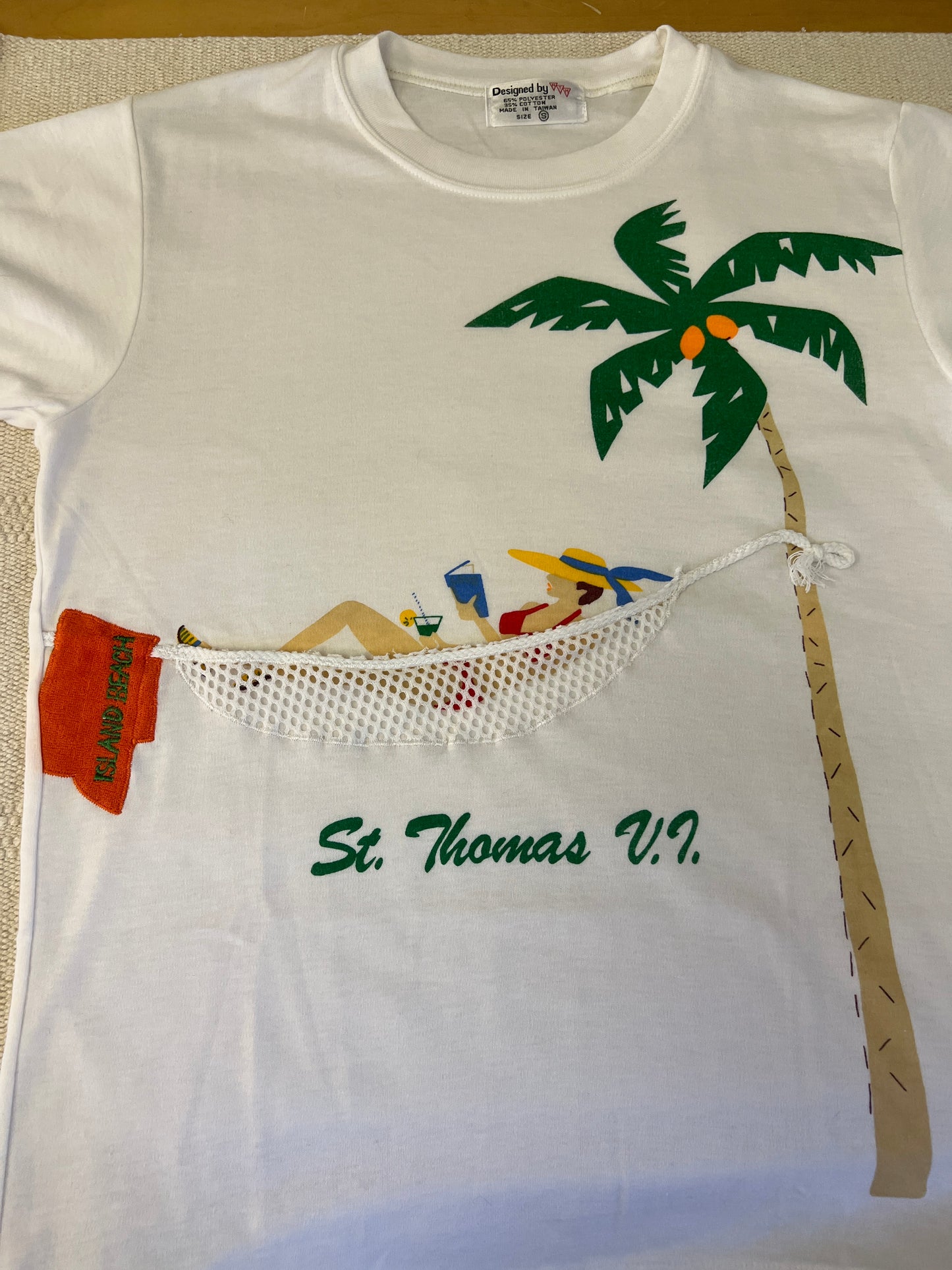 80s St. Thomas Hammock Souvenir Tourist Tee Shirt