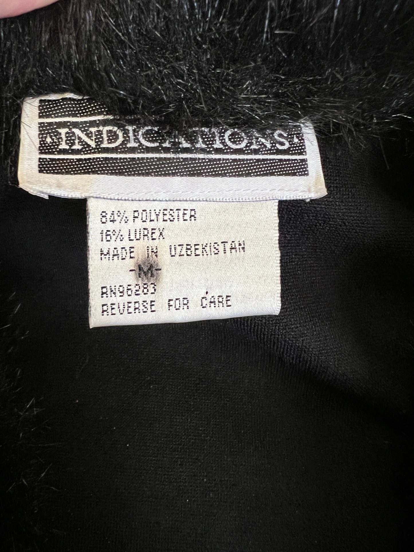 90s Indications Black and Silver Lurex Duster Cardigan