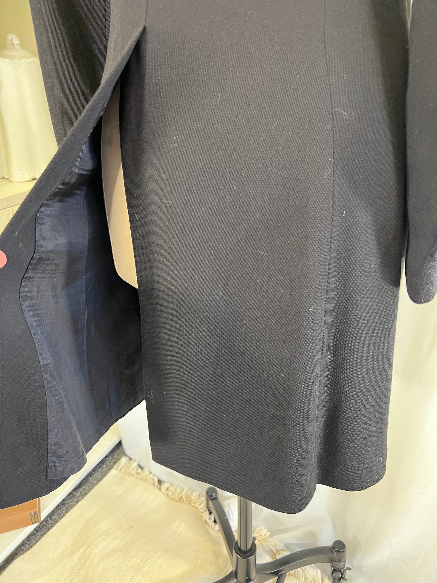 90s Club Monaco Black Minimal Wool Coat