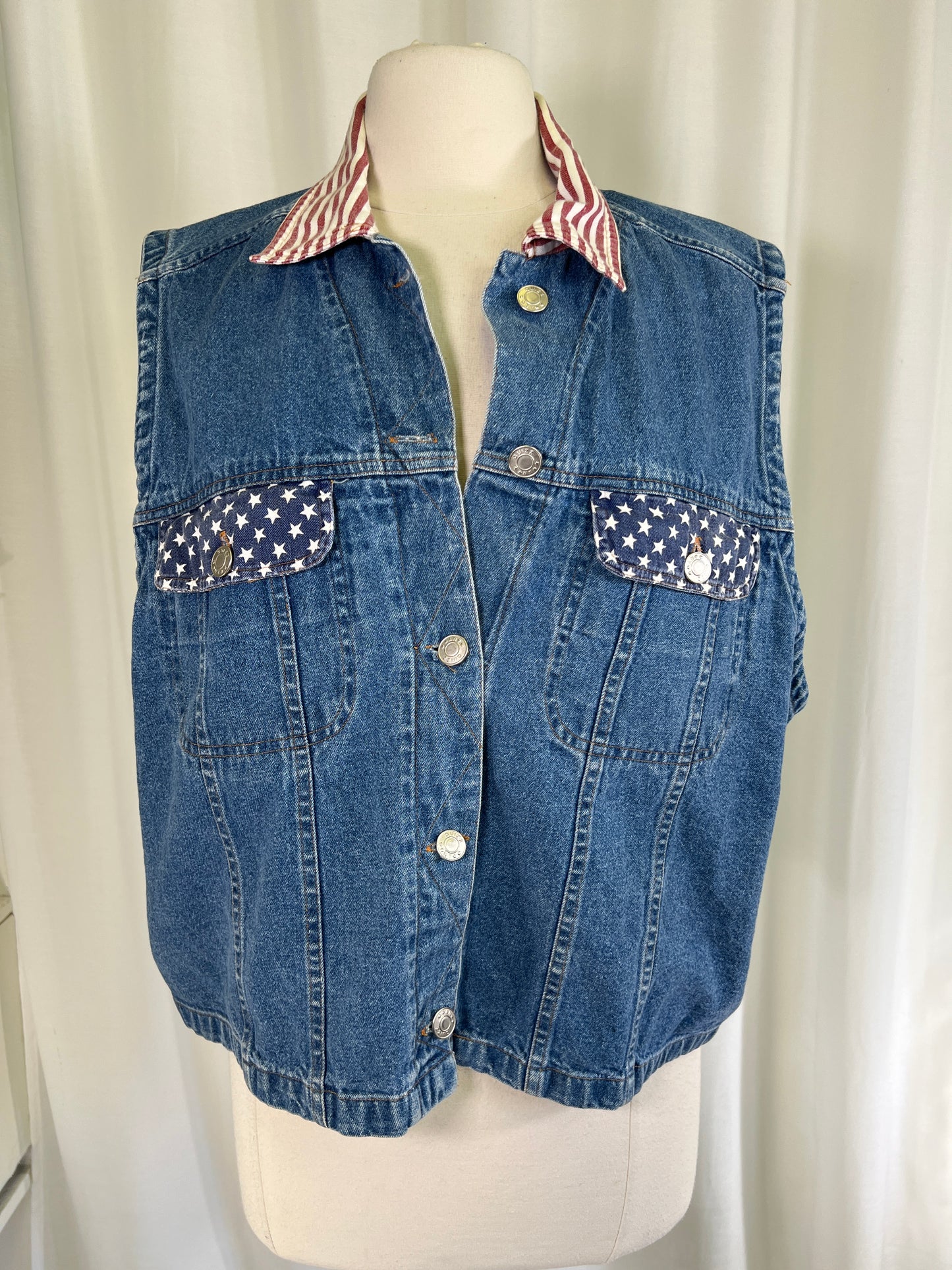 90s Quizz Jeans Americana Denim Vest