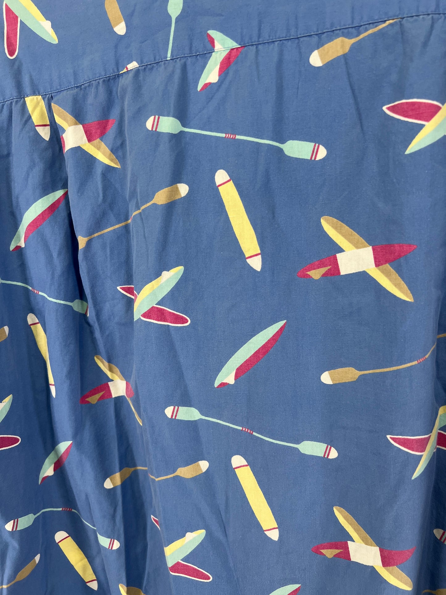 80s Merona Surfboards and Paddles Patterned Shirt