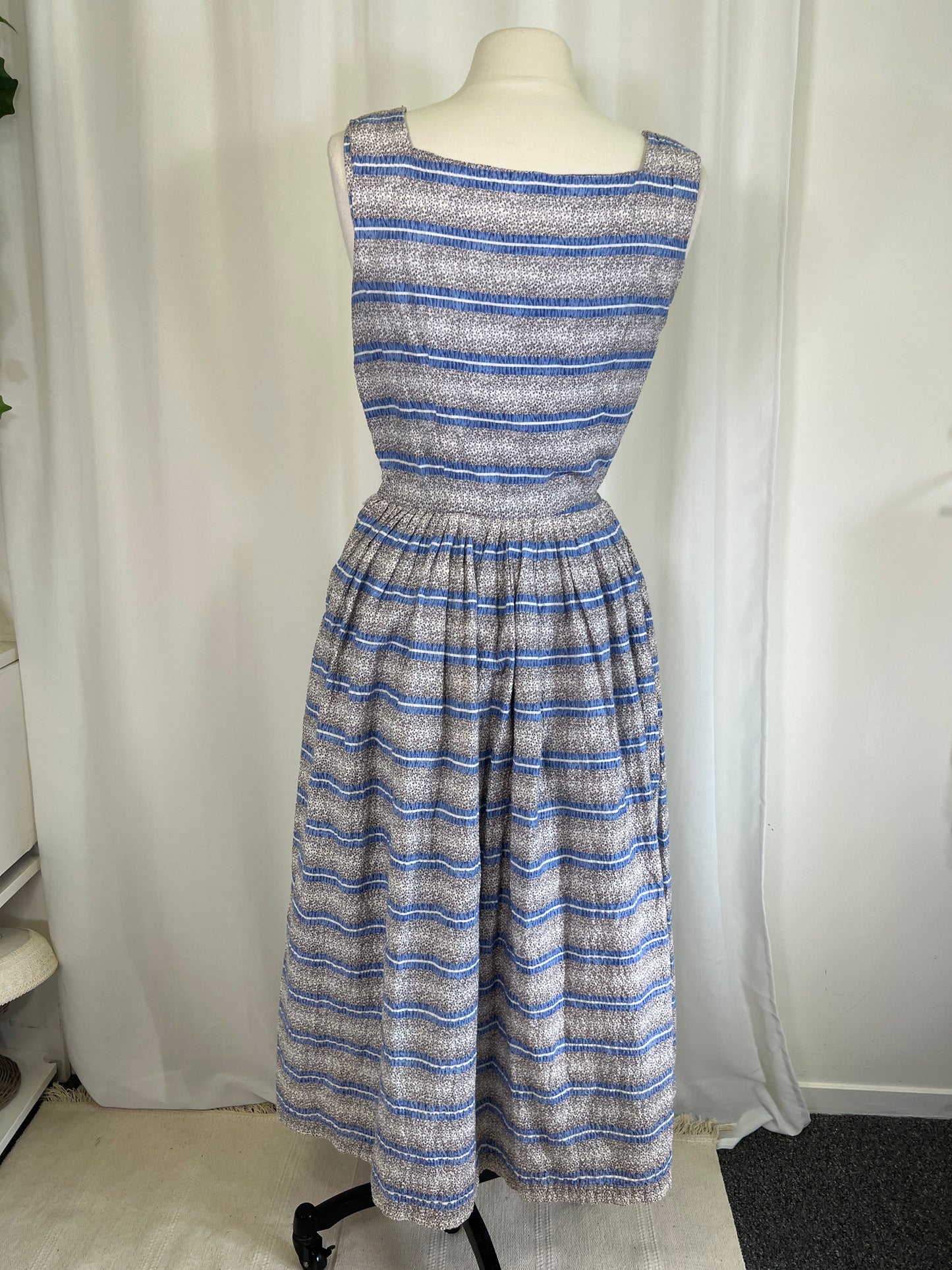 1950s Susan Rose Seersucker Day Dress