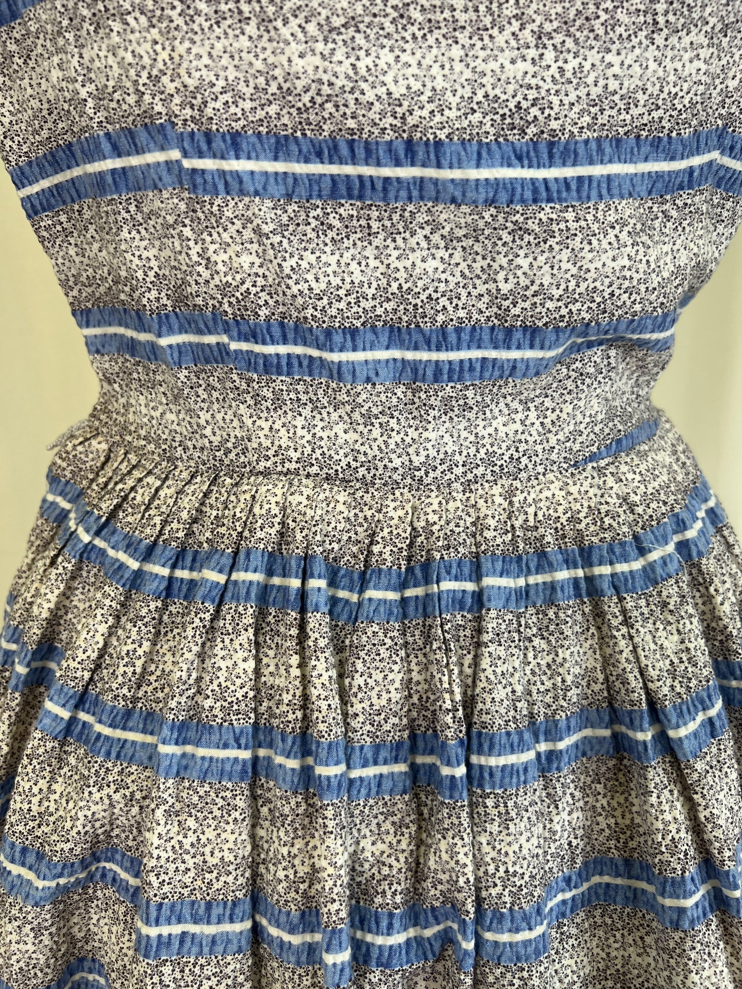 1950s Susan Rose Seersucker Day Dress