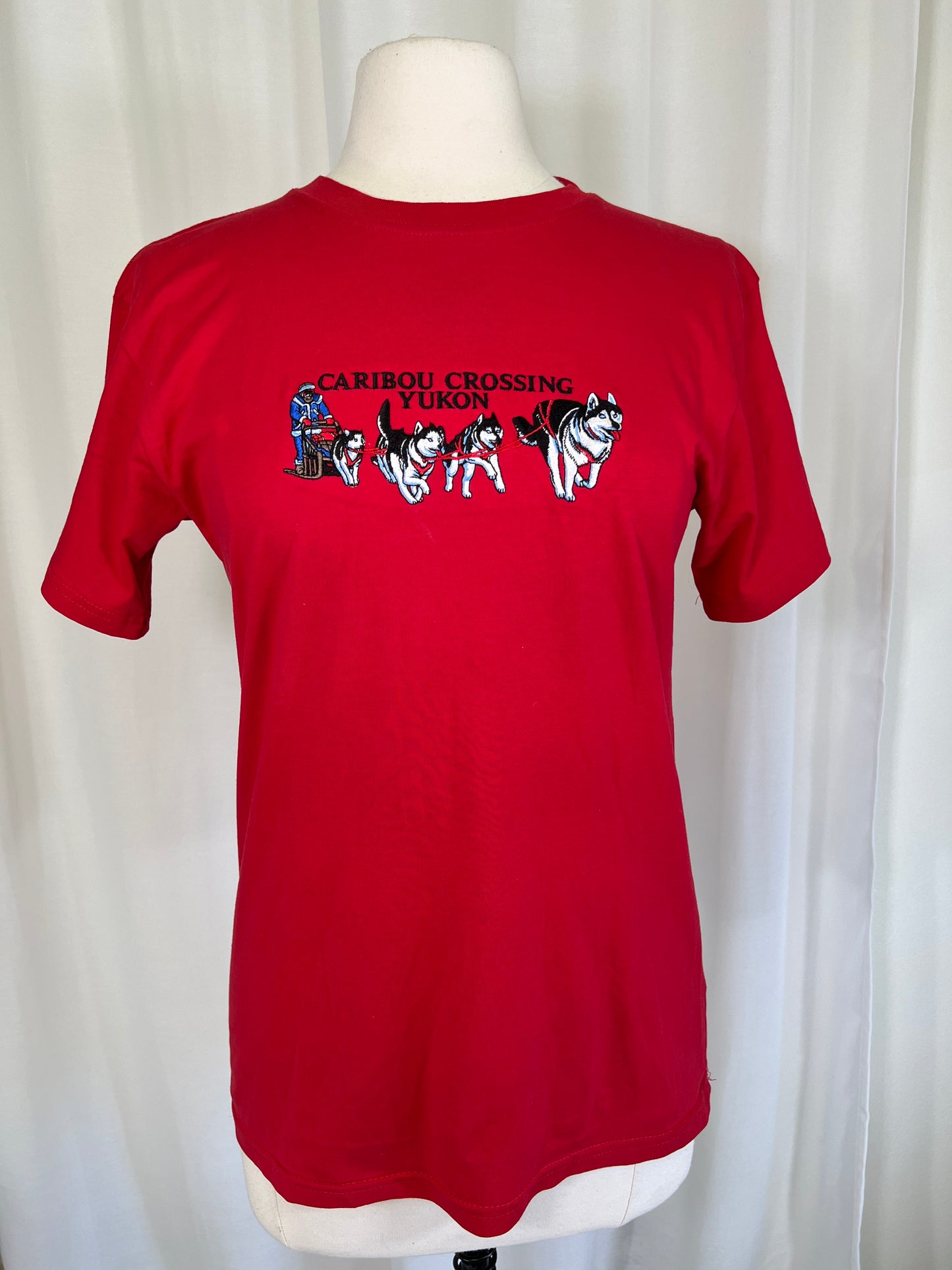 1990's Red Yukon Embroidered Sled Dog Tee