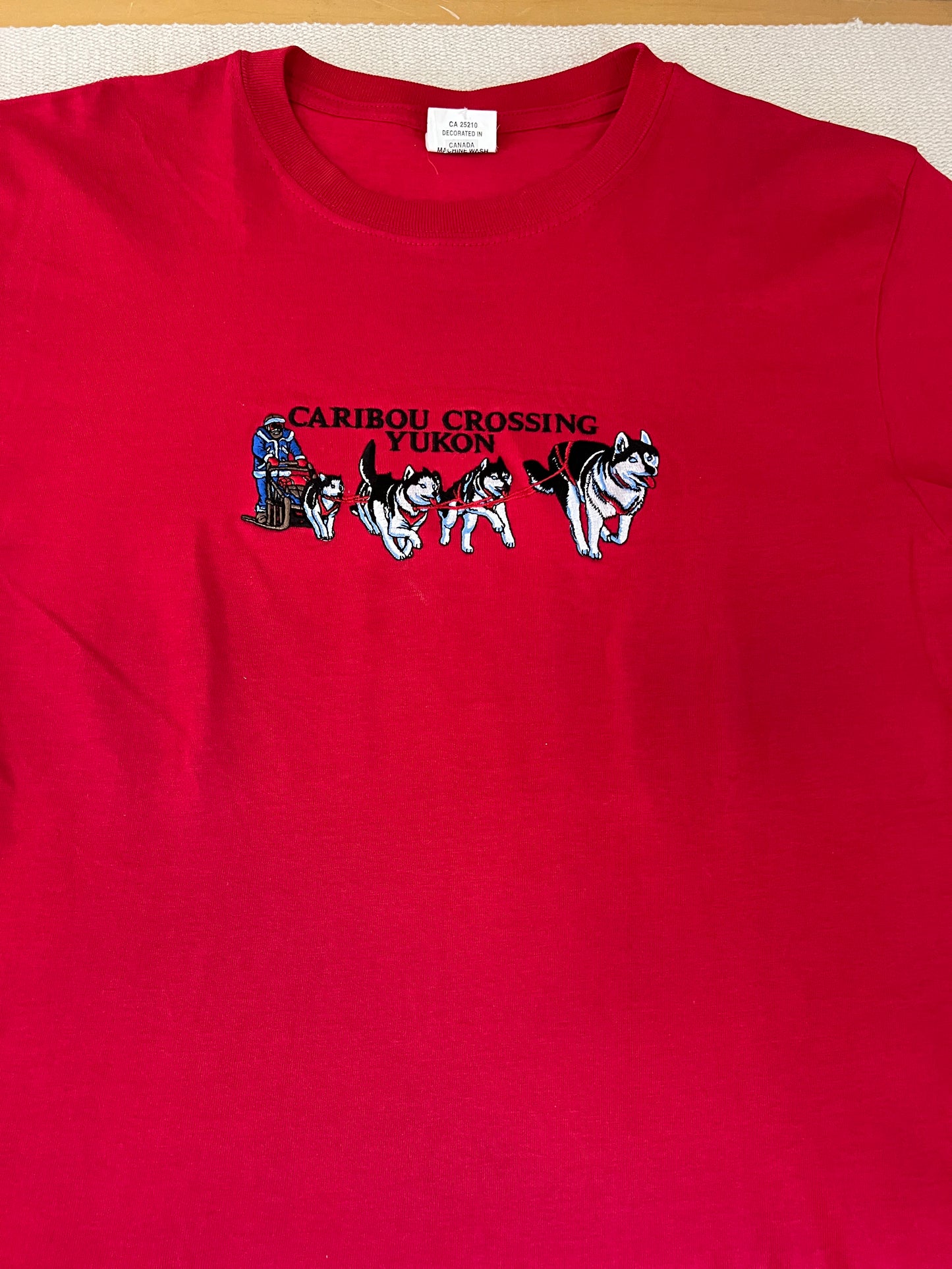 1990's Red Yukon Embroidered Sled Dog Tee